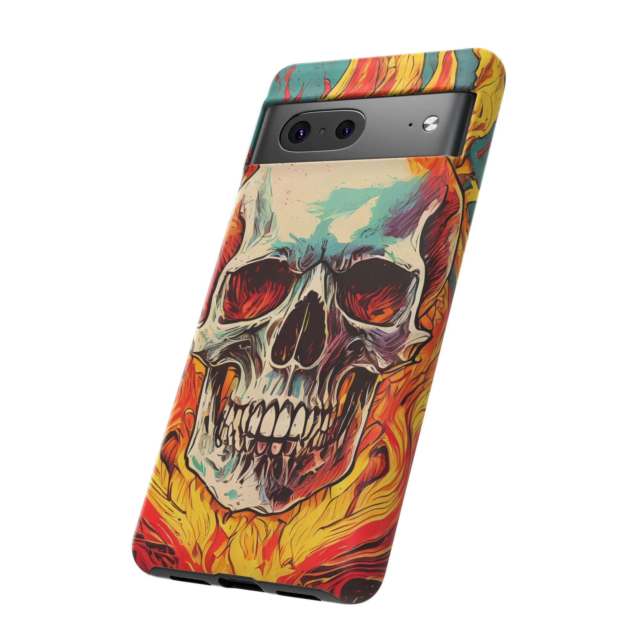 Flaming Skull Tough Phone Case - Image 70