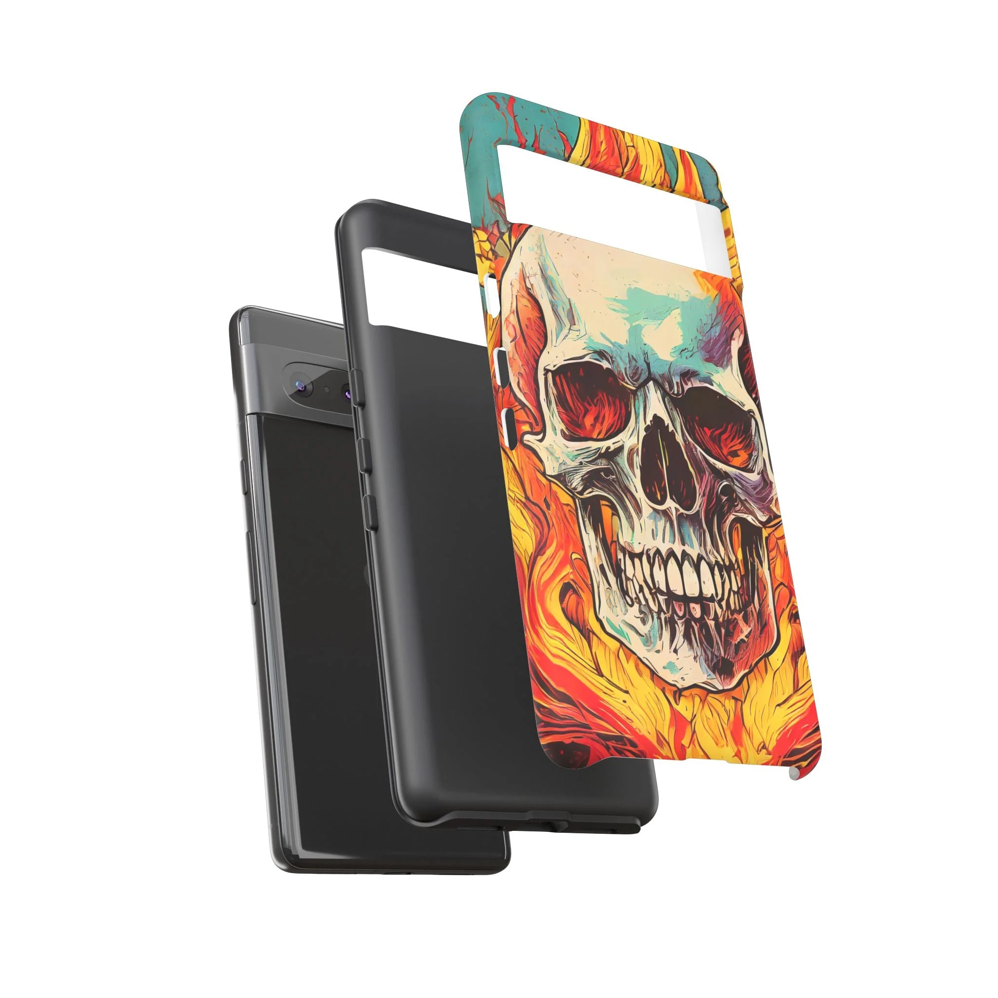 Flaming Skull Tough Phone Case - Image 71