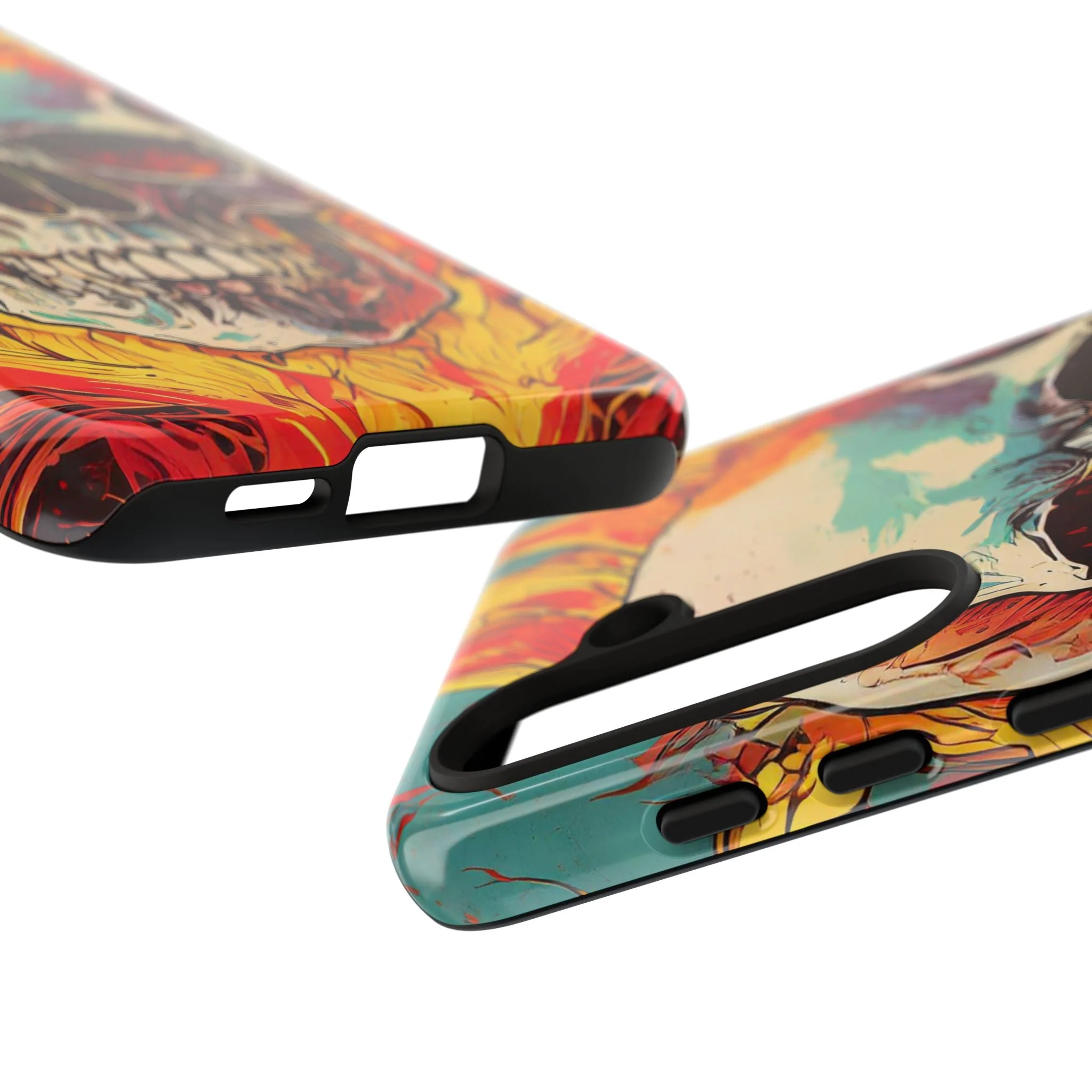 Flaming Skull Tough Phone Case - Image 78