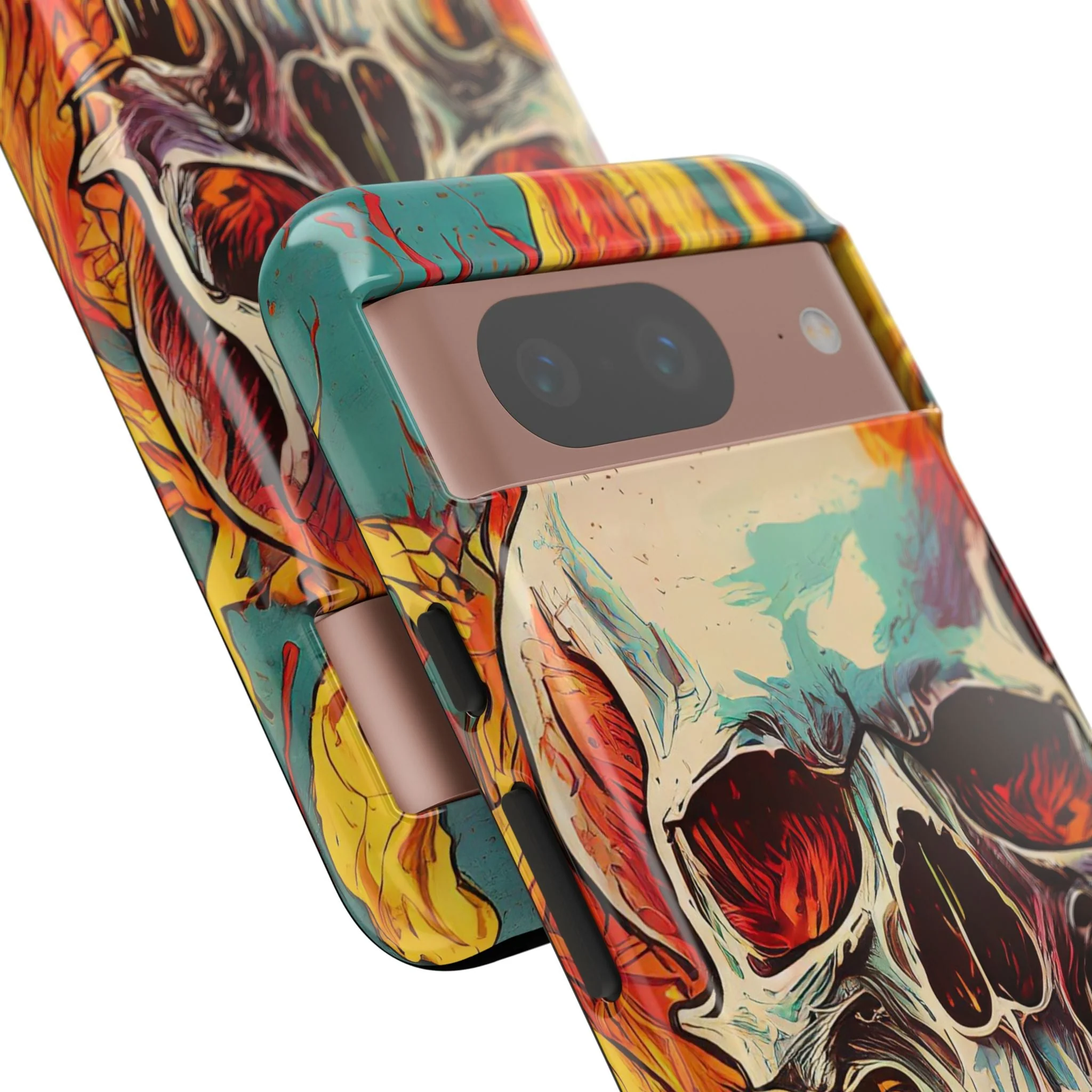 Flaming Skull Tough Phone Case - Image 83