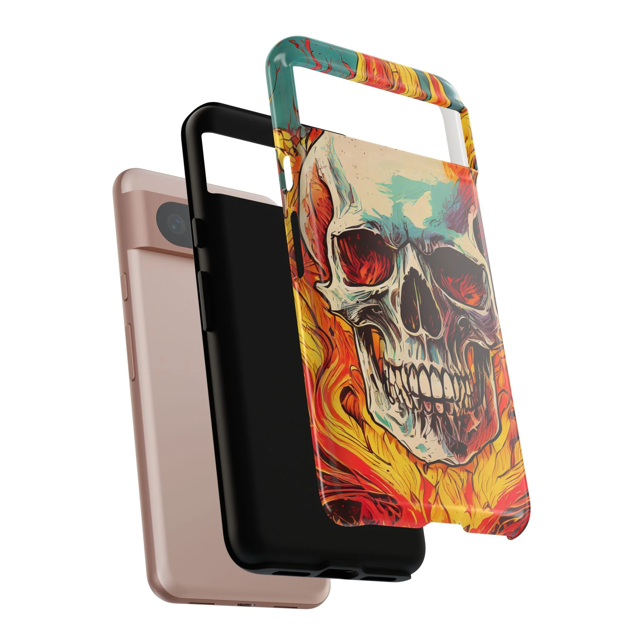 Flaming Skull Tough Phone Case - Image 85
