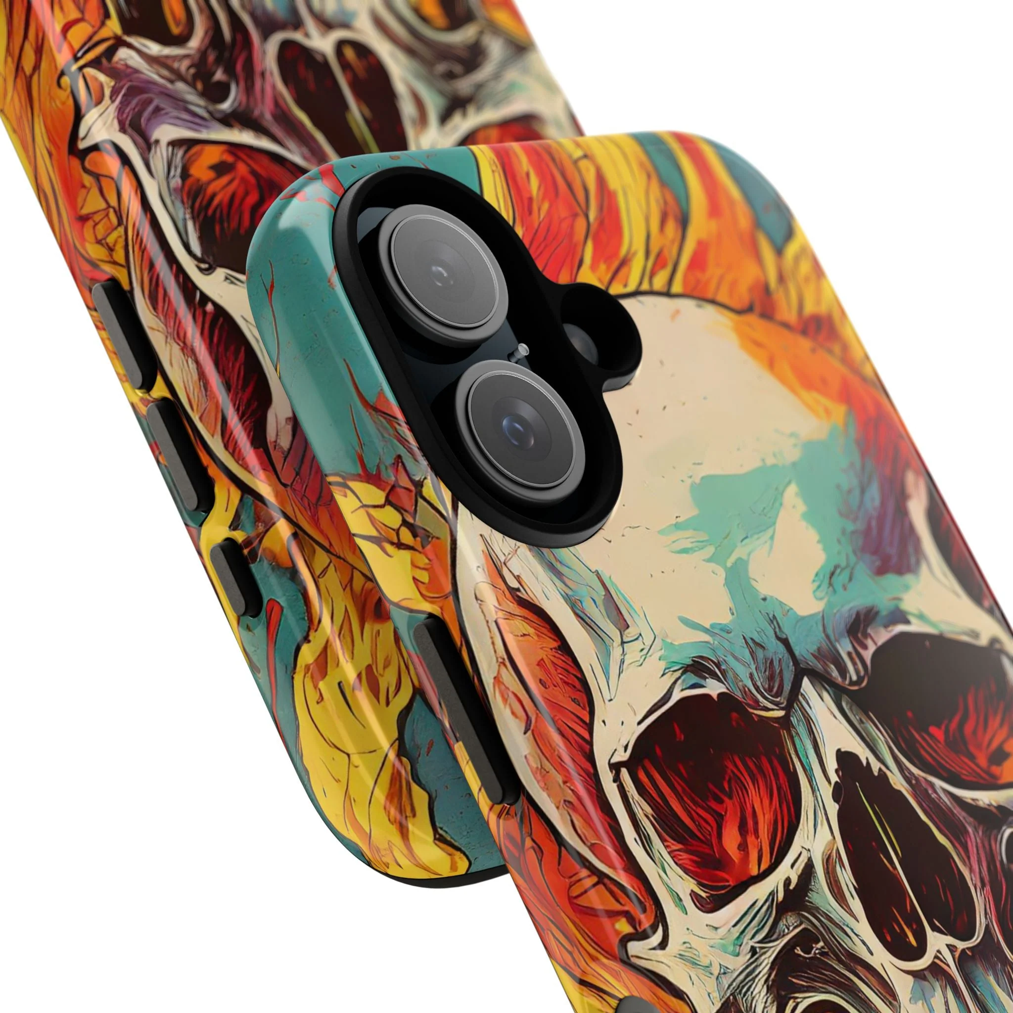 Flaming Skull Tough Phone Case - Image 89