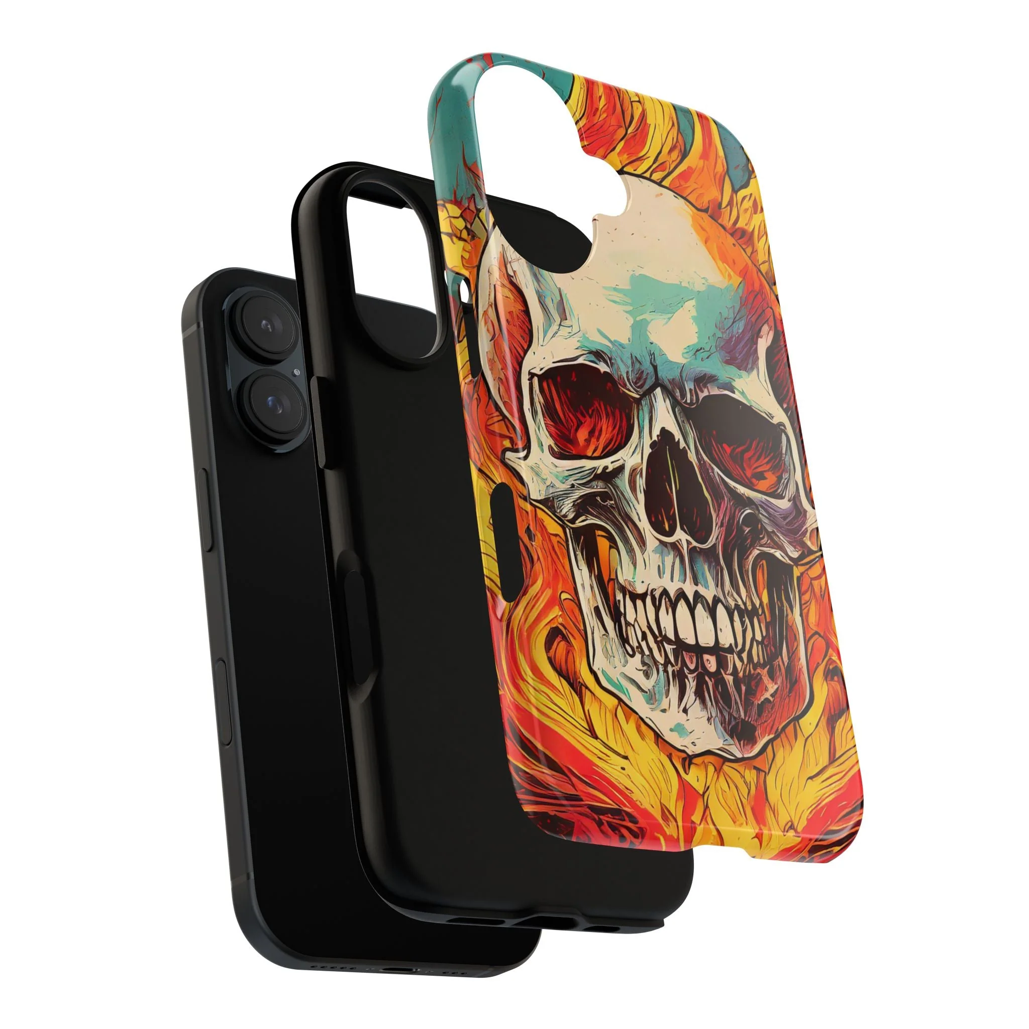 Flaming Skull Tough Phone Case - Image 90