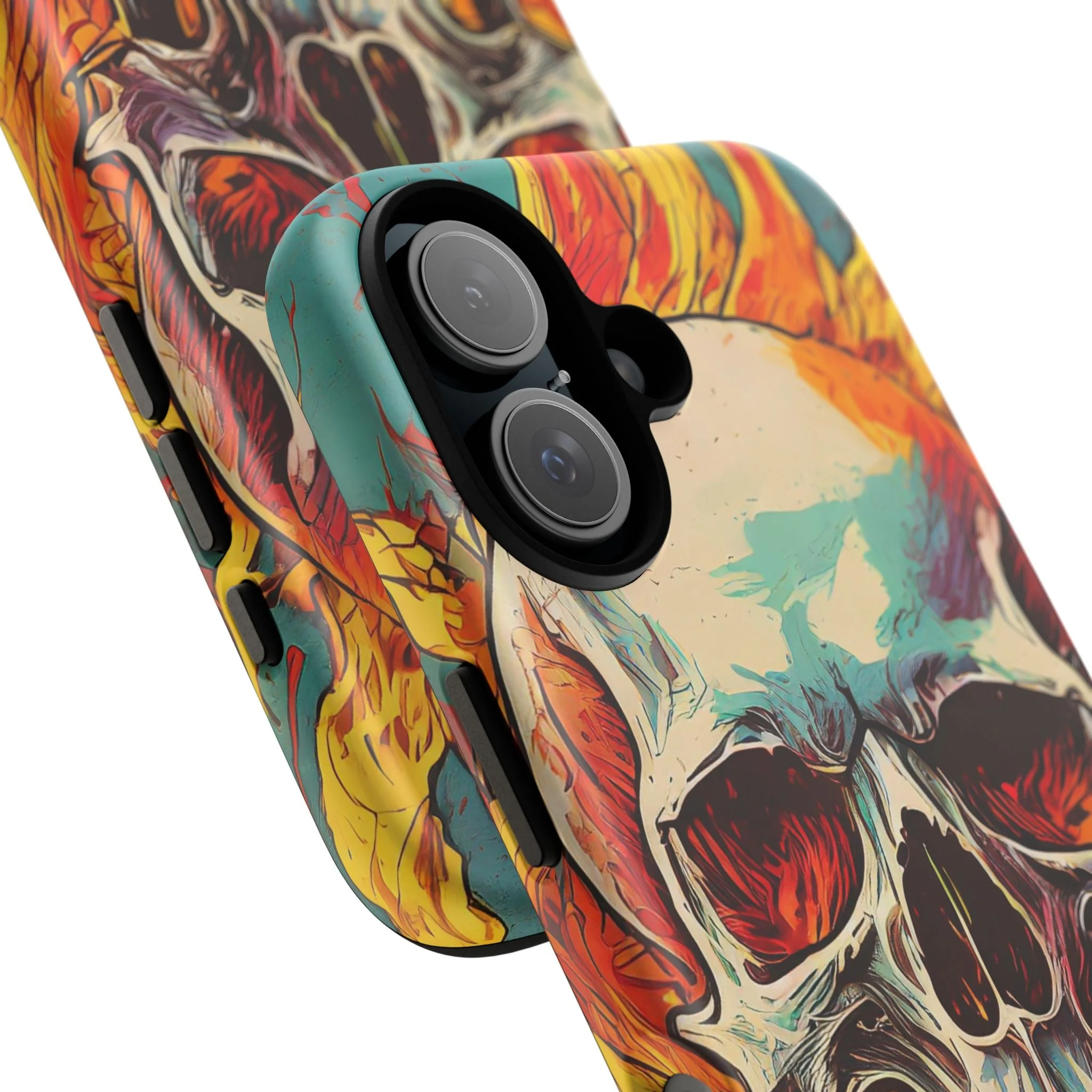 Flaming Skull Tough Phone Case - Image 92