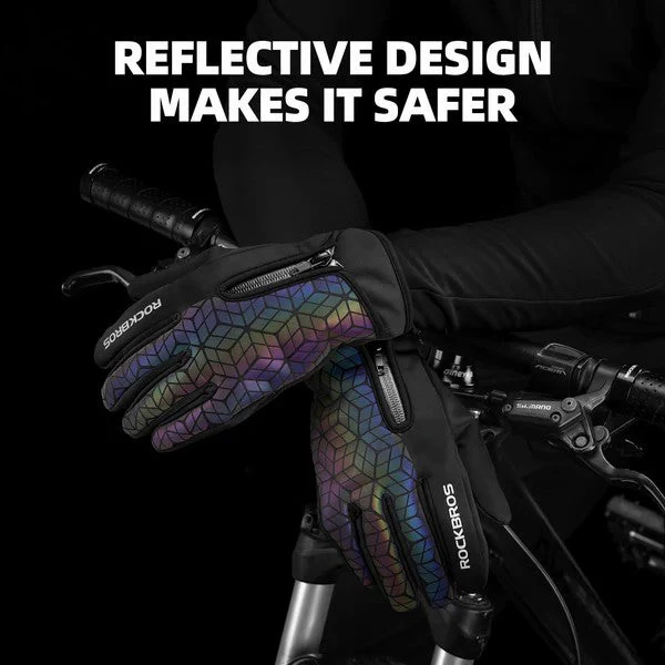 Fleece Full Finger Cycling Gloves - Image 7