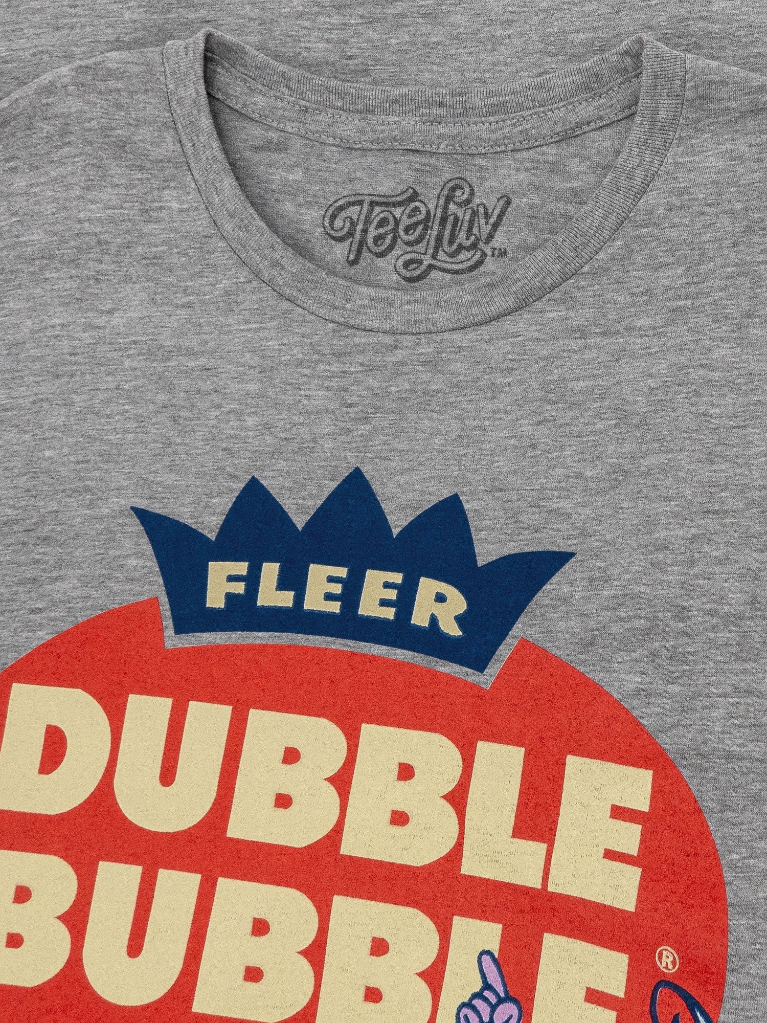 Fleer Dubble Bubble Gum T-Shirt - Athletic Gray Heather - Image 2