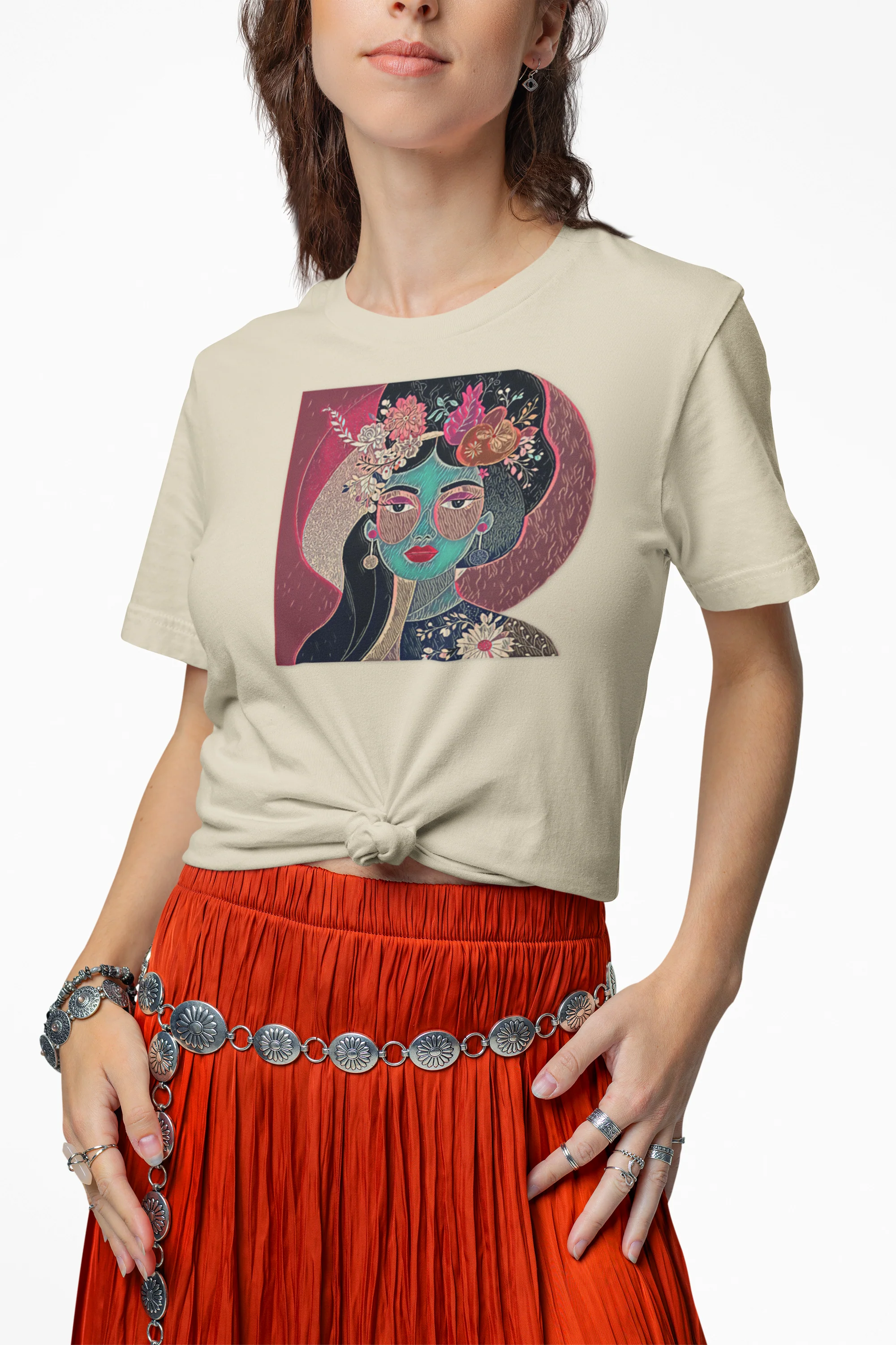 Floral Abstract Graphic Tee - Image 5