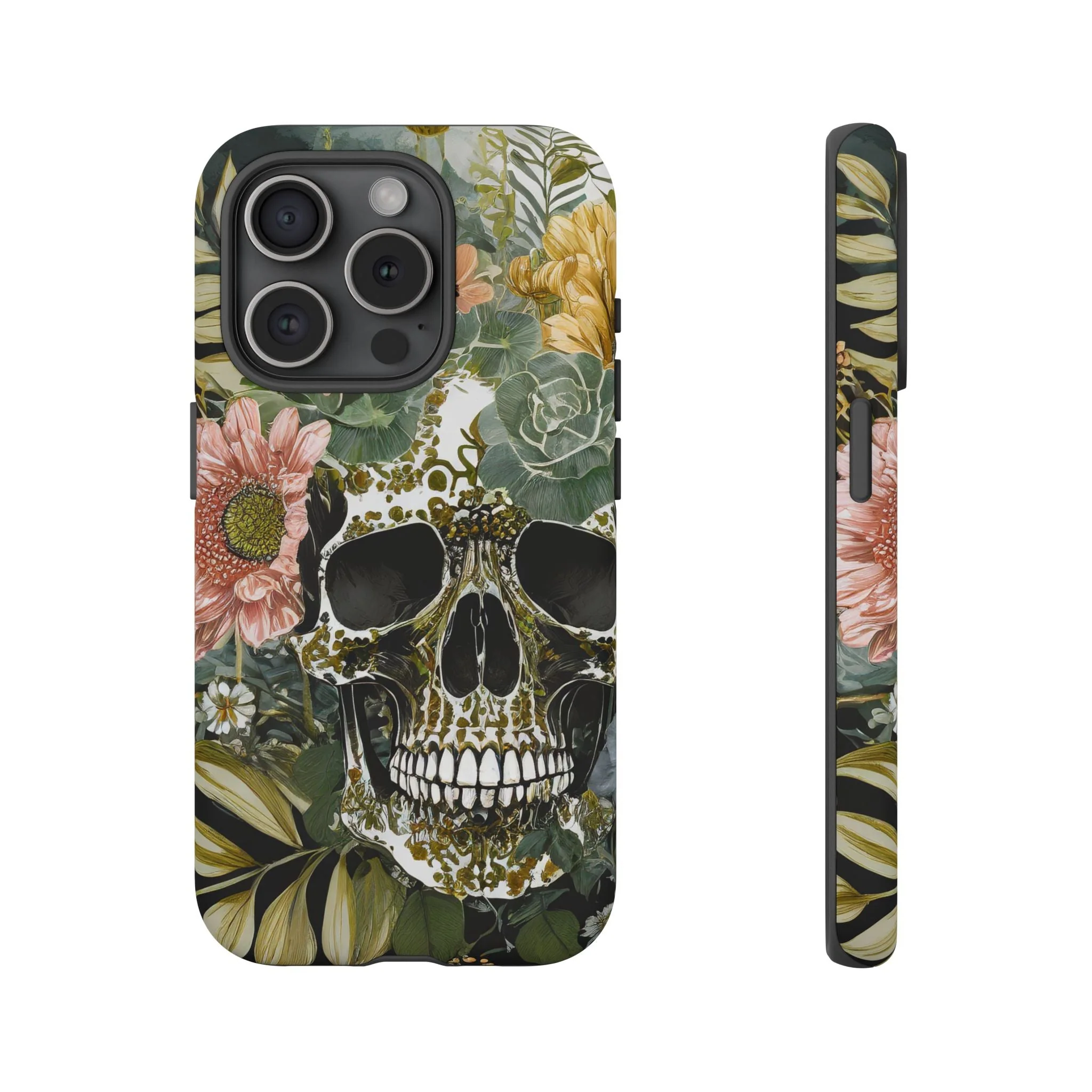 Floral Skull Tough Phone Case - Image 10