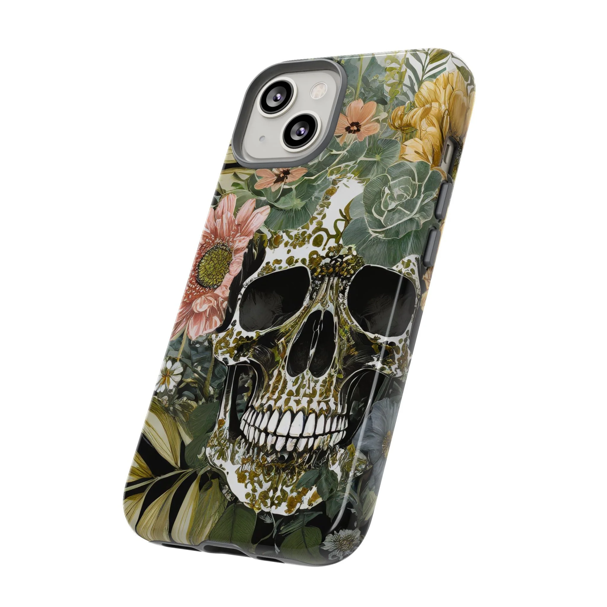 Floral Skull Tough Phone Case - Image 17