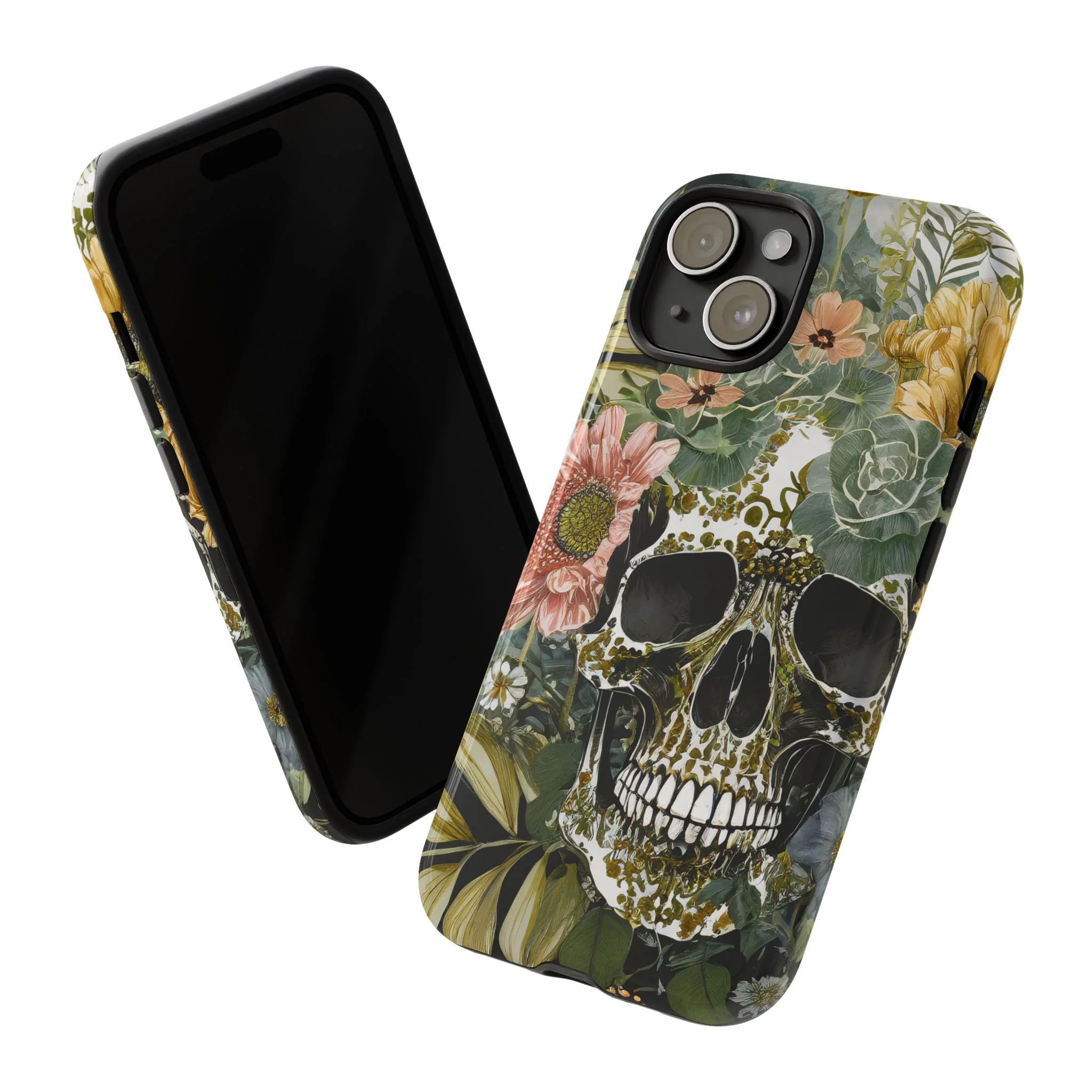 Floral Skull Tough Phone Case - Image 29