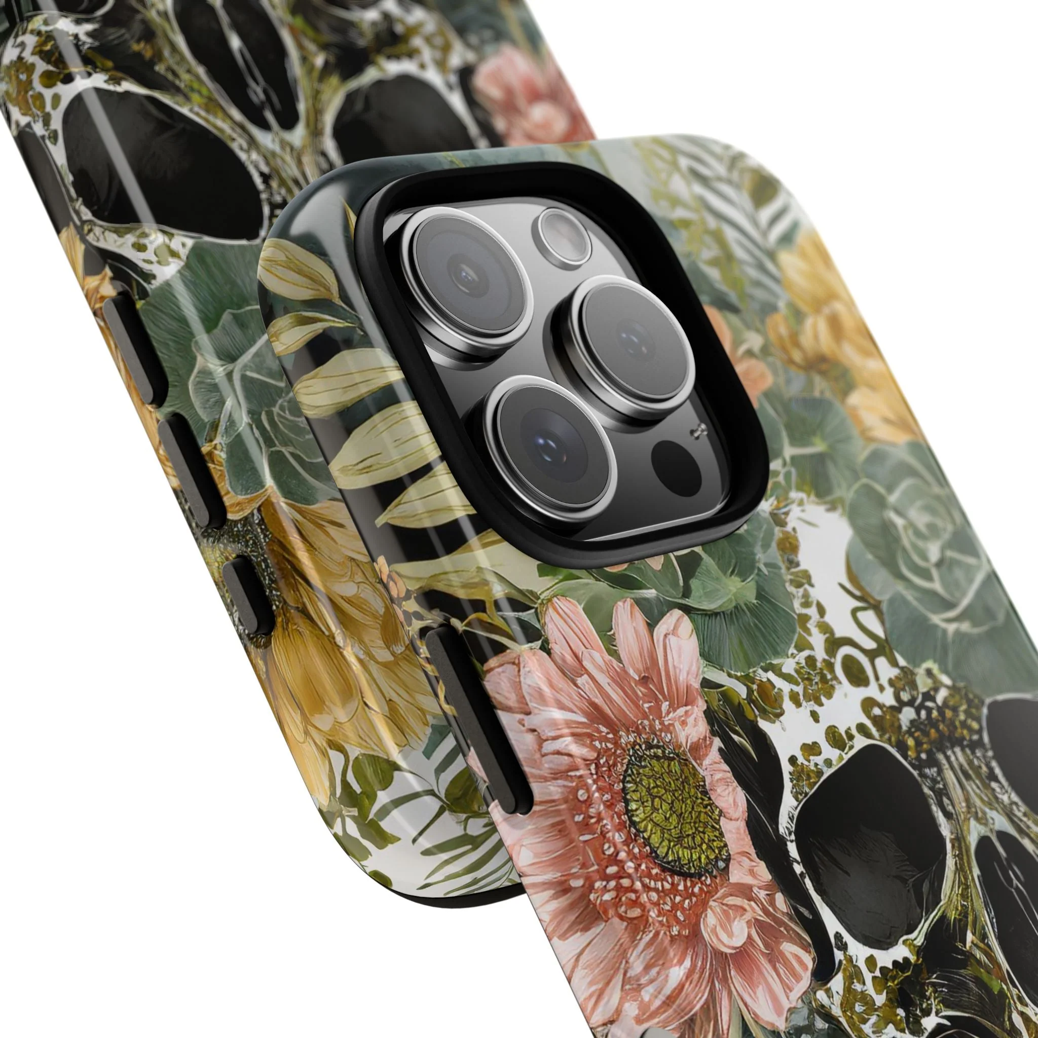 Floral Skull Tough Phone Case - Image 47