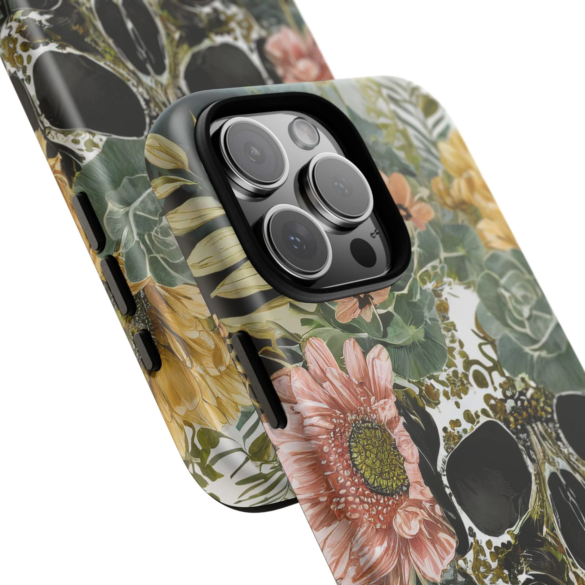 Floral Skull Tough Phone Case - Image 56