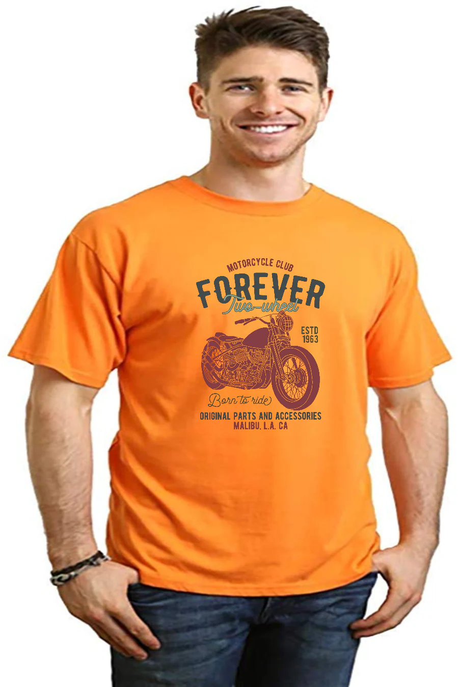 FOREVER TWO WHEEL Men's Bamboo Viscose/Organic Cotton Short Sleeve Graphic T-Shirt - Image 11