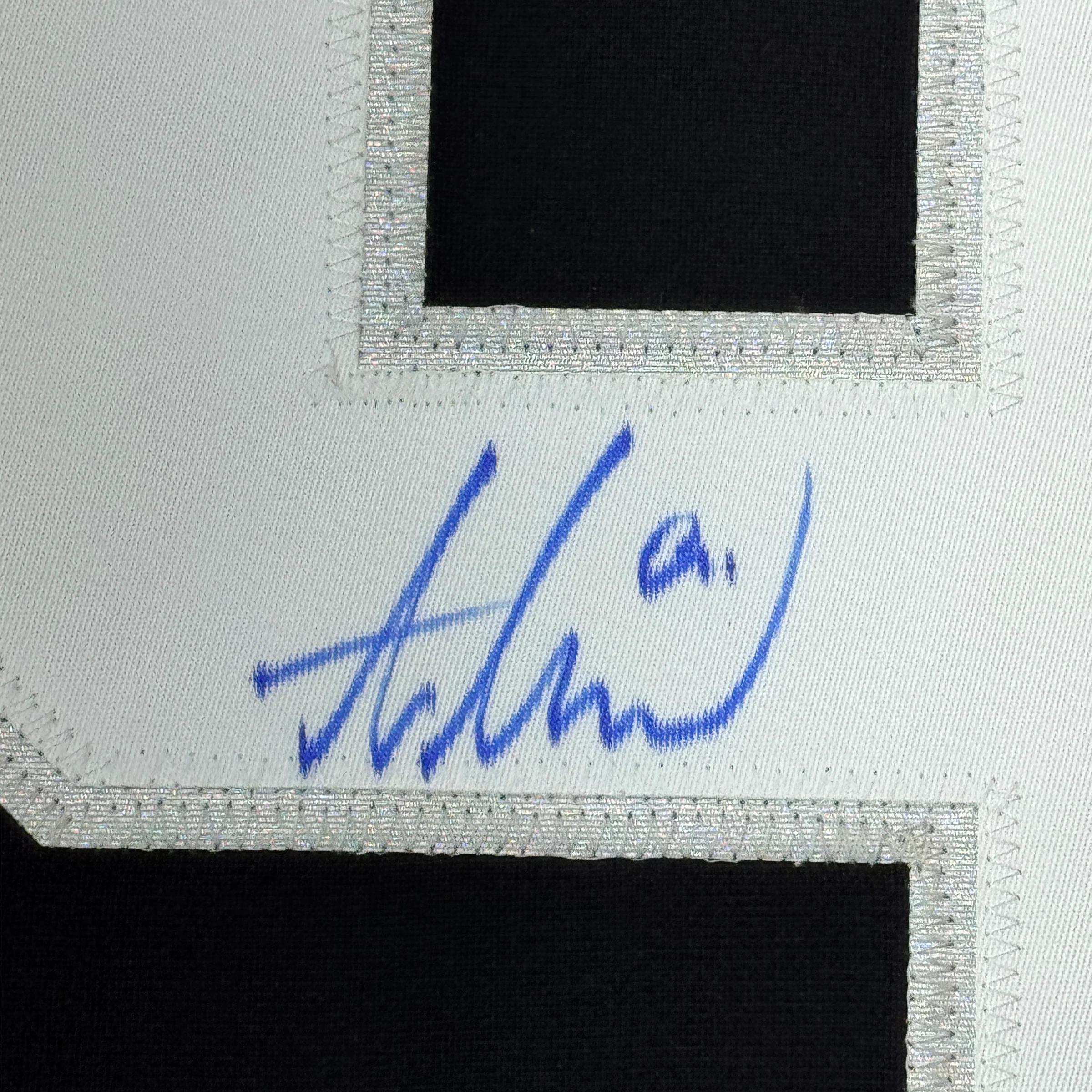 Framed Autographed/Signed Adrian Kempe 35x39 Los Angeles LA Black Hockey Jersey JSA COA - Image 2