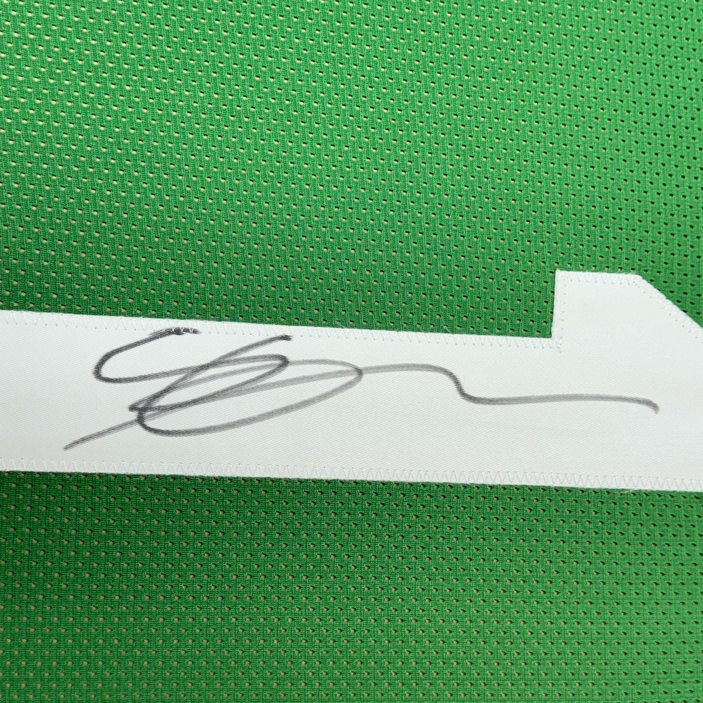 Framed Autographed/Signed Ahmad Sauce Gardner 35x39 New York Green Football Jersey Beckett BAS COA #2 - Image 2