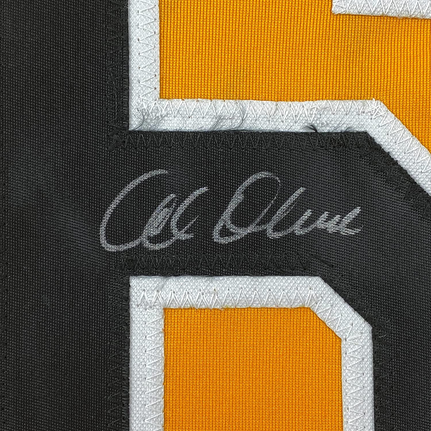 Framed Autographed/Signed Al Oliver 35x39 Pittsburgh Yellow Baseball Jersey JSA COA - Image 2