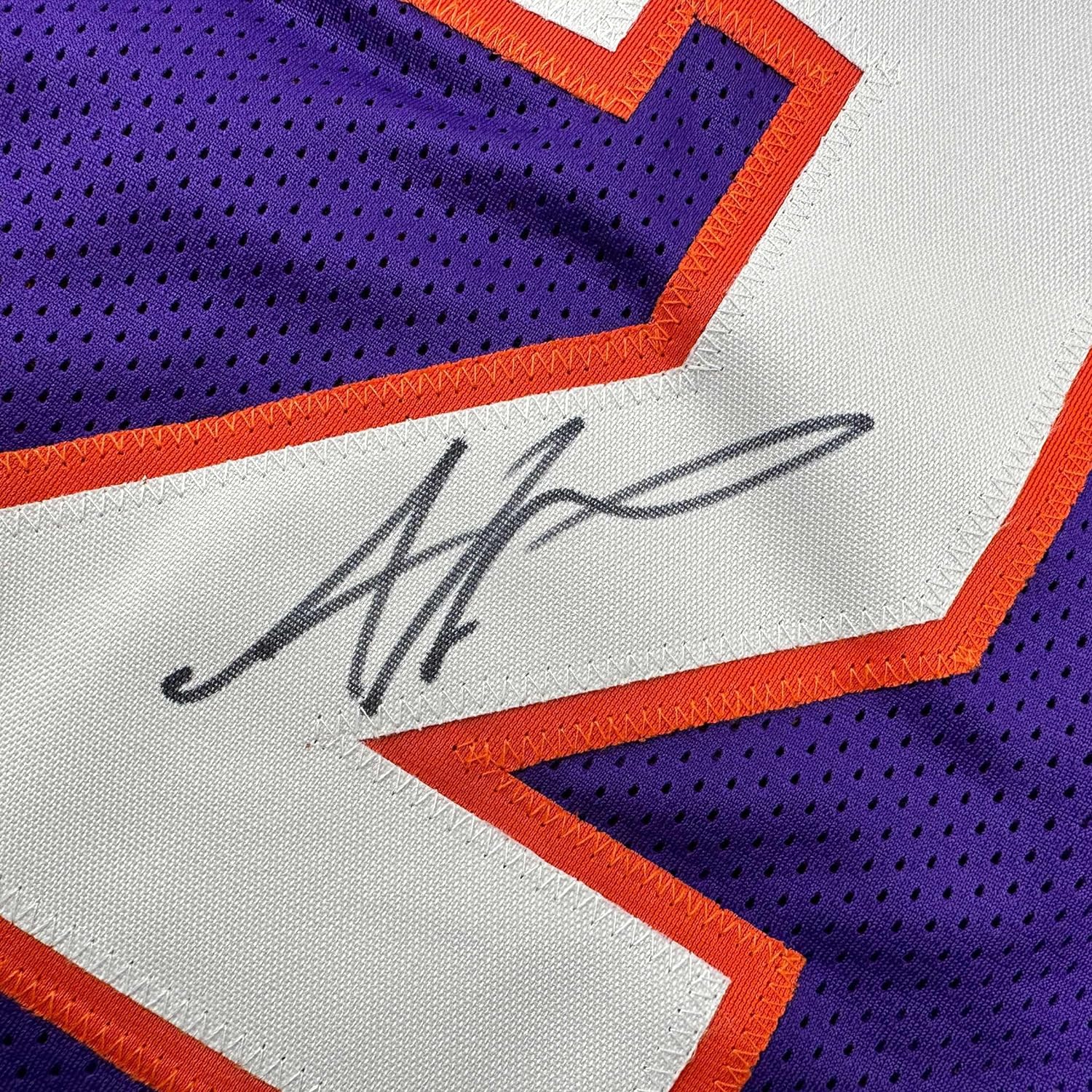 Framed Autographed/Signed Amare Stoudemire 35x39 Phoenix Purple Basketball Jersey Beckett BAS COA - Image 2