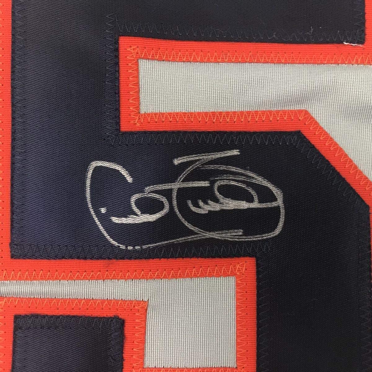Framed Autographed/Signed Cecil Fielder 35x39 Detroit Grey Baseball Jersey JSA COA - Image 2