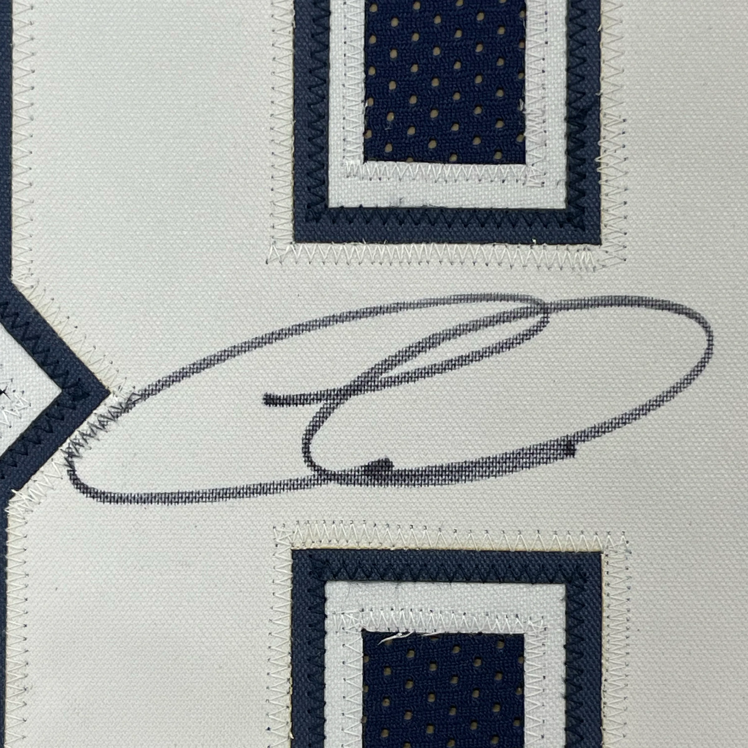 Framed Autographed/Signed CeeDee Lamb 35x39 Dallas Blue Football Jersey JSA COA - Image 2