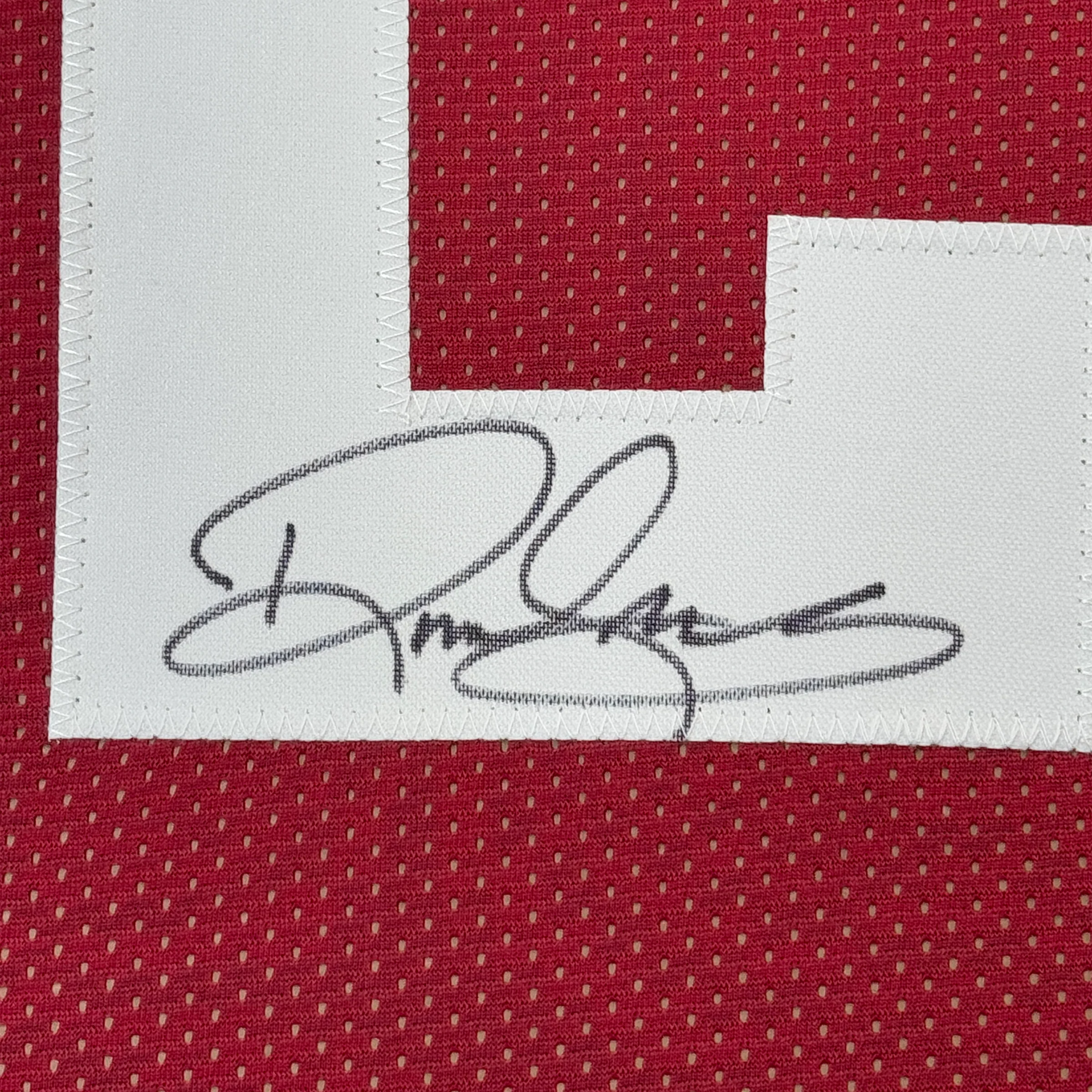 Framed Autographed/Signed Derrick Henry 35x39 Alabama Red College Football Jersey JSA COA - Image 2