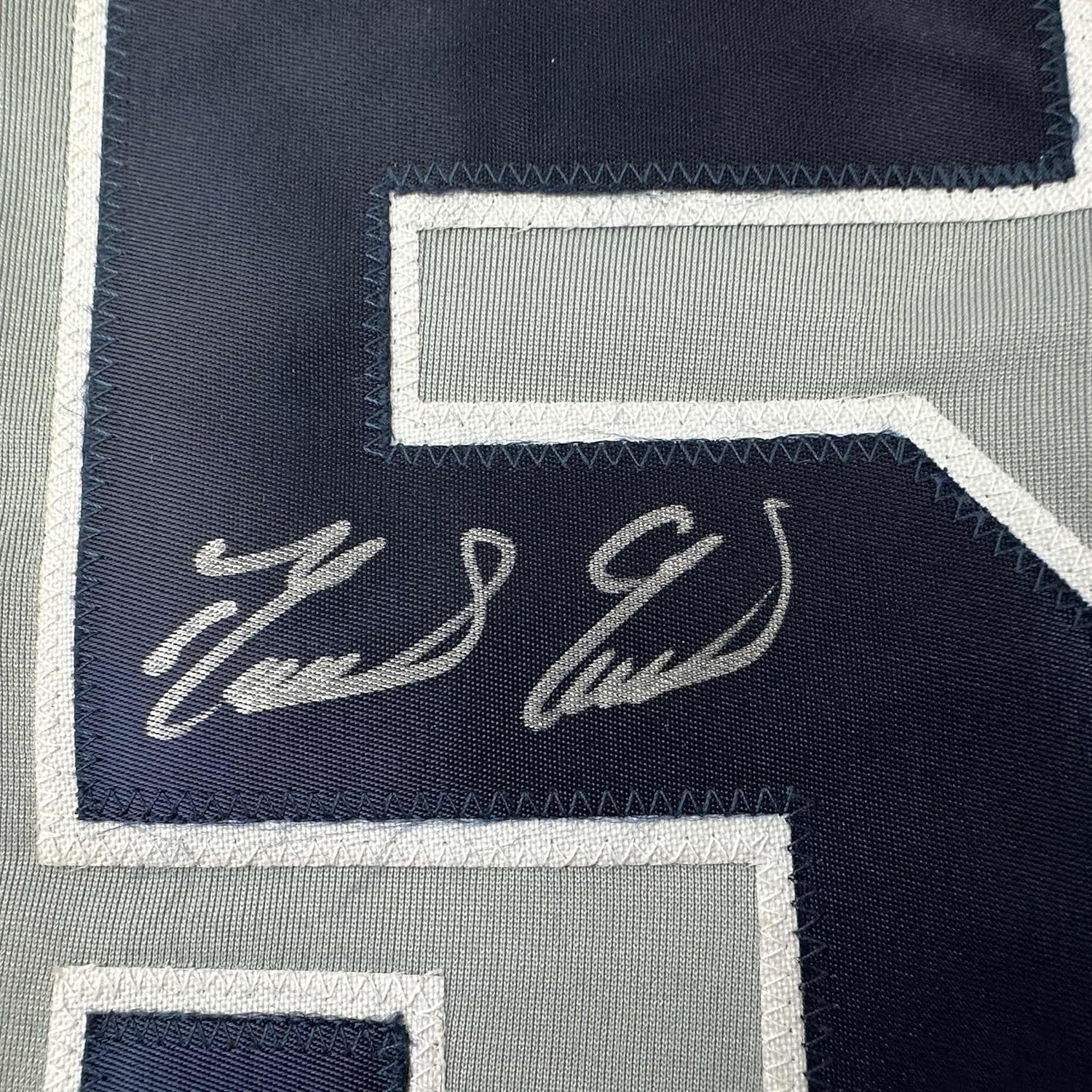 Framed Autographed/Signed Domingo German 35x39 New York Grey Baseball Jersey JSA COA - Image 2