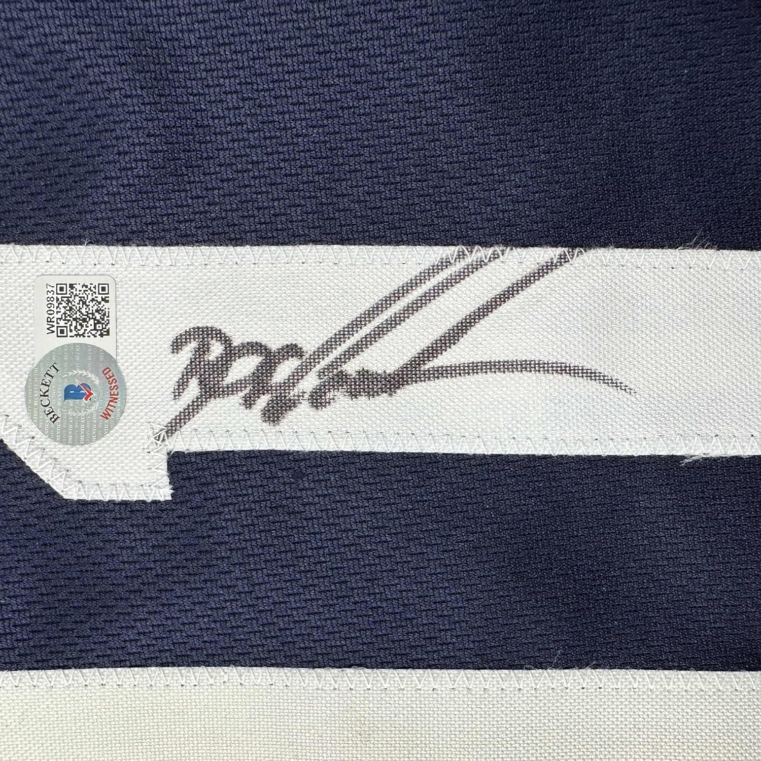 Framed Autographed/Signed Dwight Doc Gooden 35x39 New York Blue Baseball Jersey Beckett BAS COA - Image 2