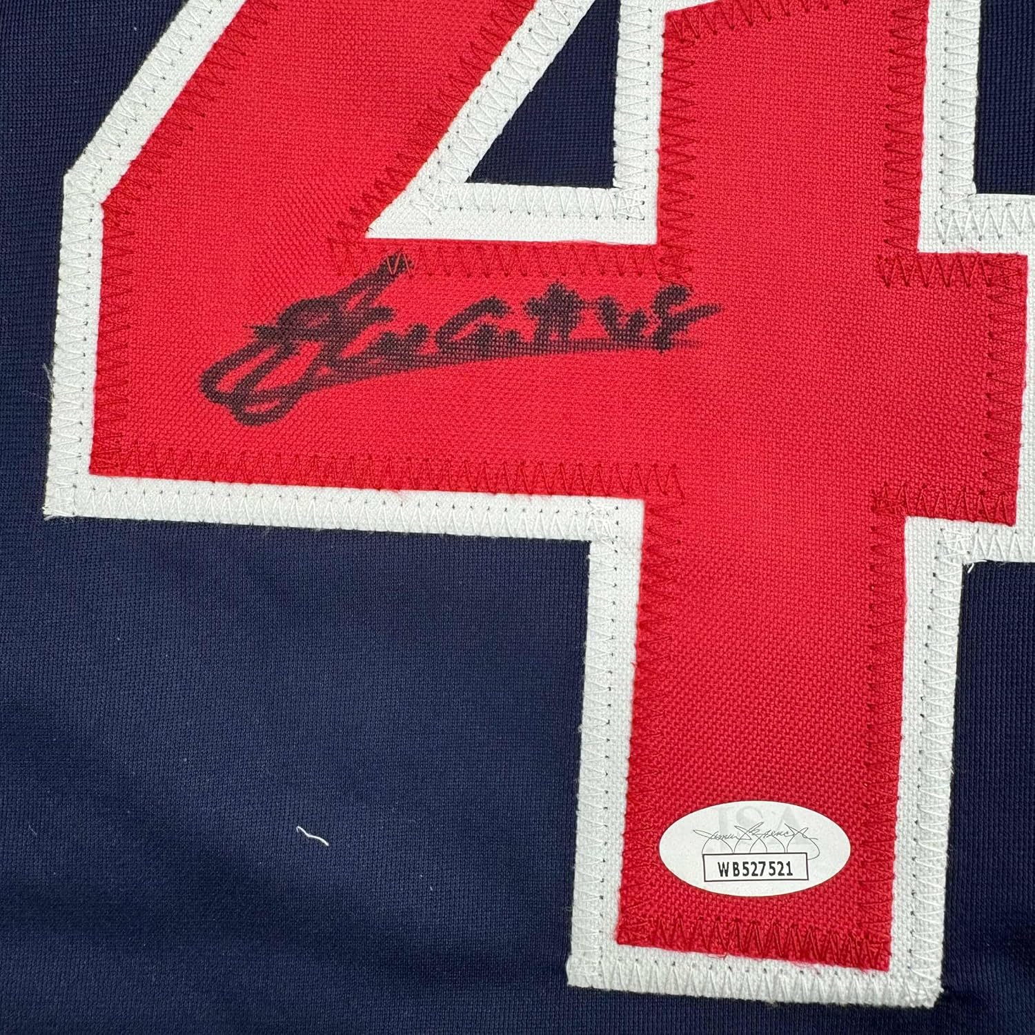 Framed Autographed/Signed Emmanuel Clase 35x39 Cleveland Blue Baseball Jersey JSA COA - Image 2