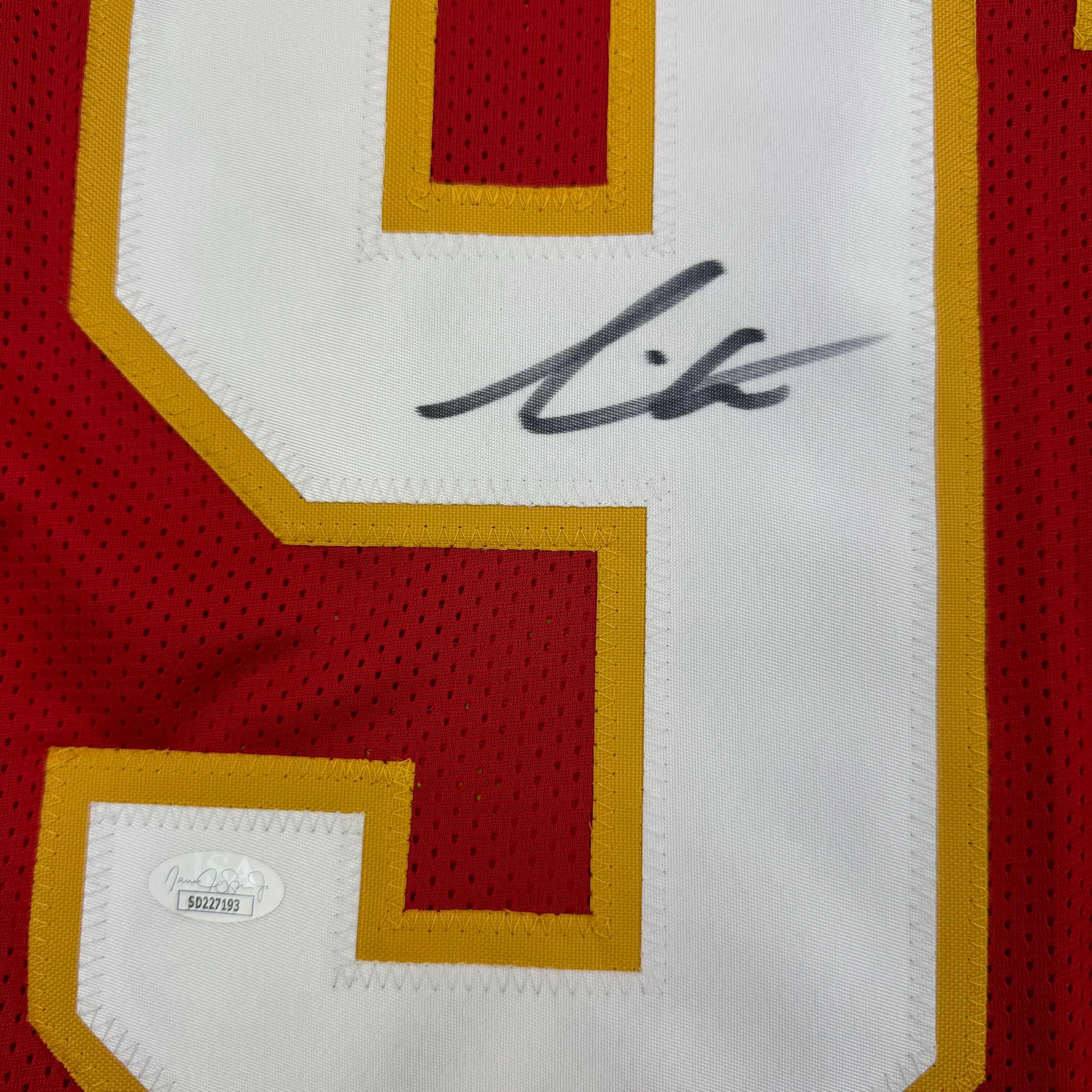 Framed Autographed/Signed Felix Anudike-Uzomah 35x39 Kansas City Red Football Jersey JSA COA - Image 2