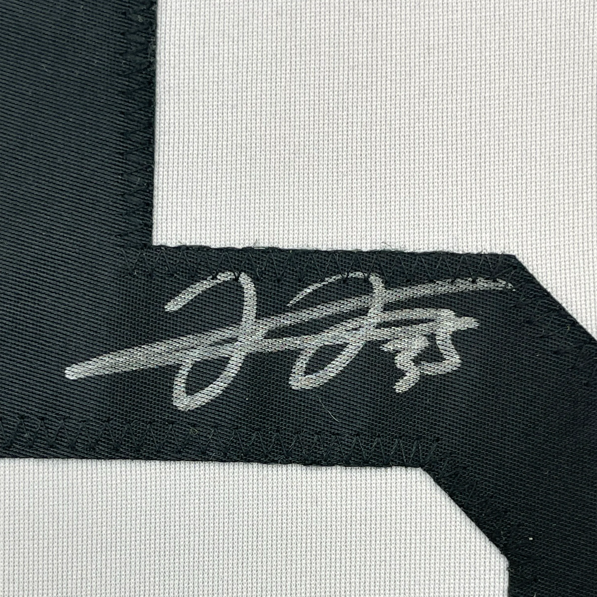 Framed Autographed/Signed Frank Thomas 35x39 Chicago Retro White Baseball Jersey JSA COA - Image 2