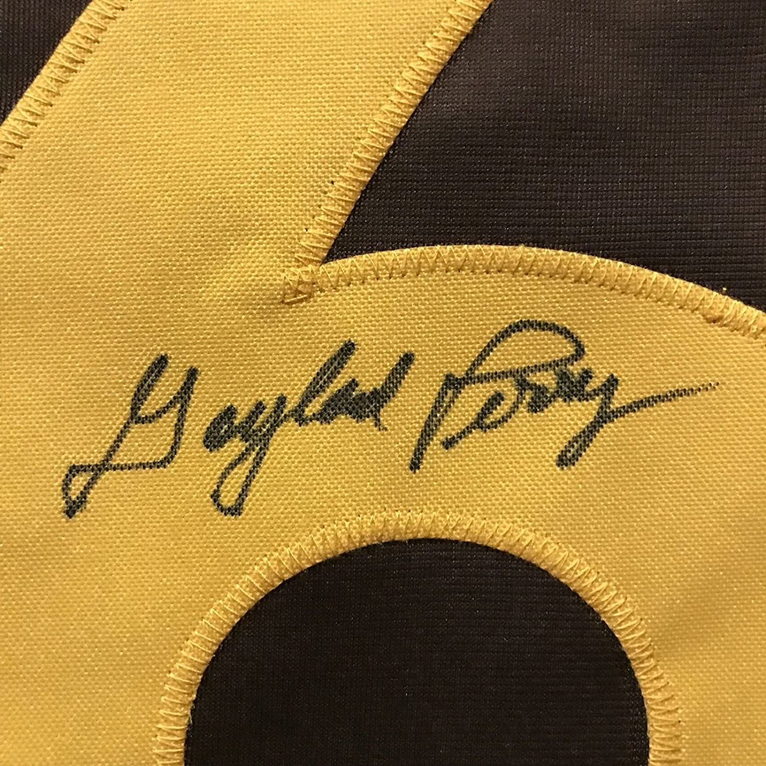Framed Autographed/Signed Gaylord Perry 35x39 San Diego Brown Baseball Jersey JSA COA - Image 2