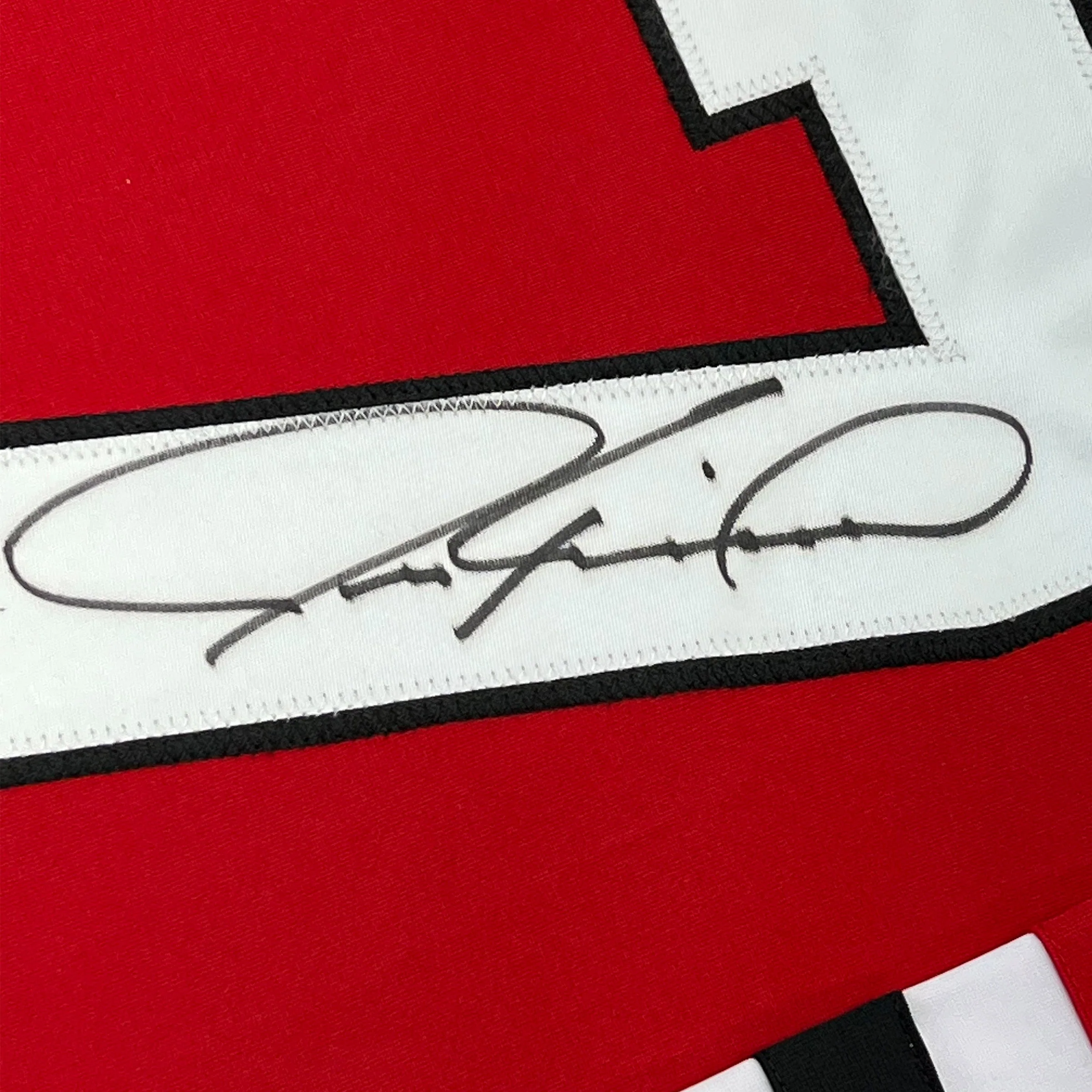 Framed Autographed/Signed Jeremy Roenick 35x39 Chicago Red Hockey Jersey JSA COA - Image 2