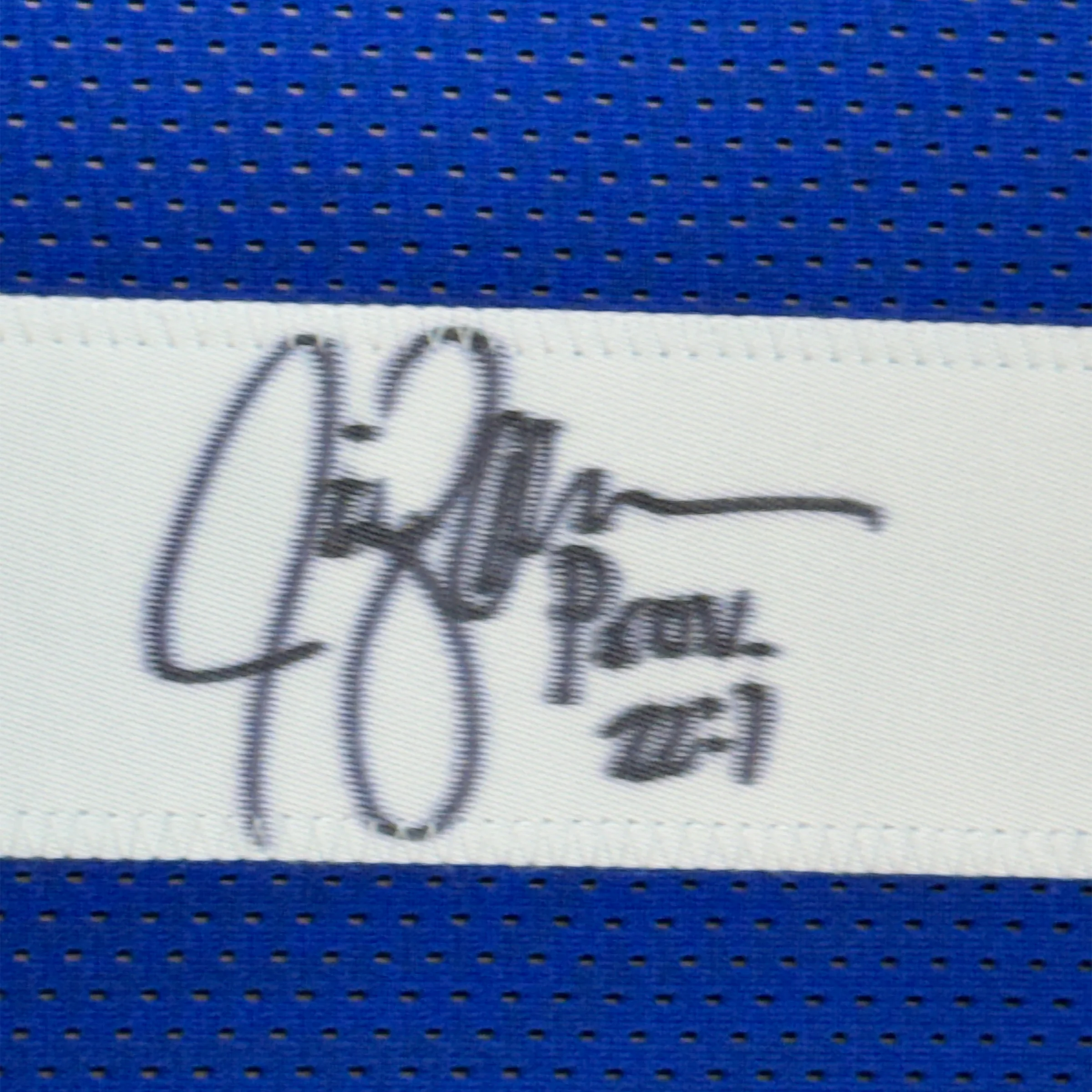 Framed Autographed/Signed Jim Zorn 35x39 Seattle Blue Football Jersey JSA COA - Image 2