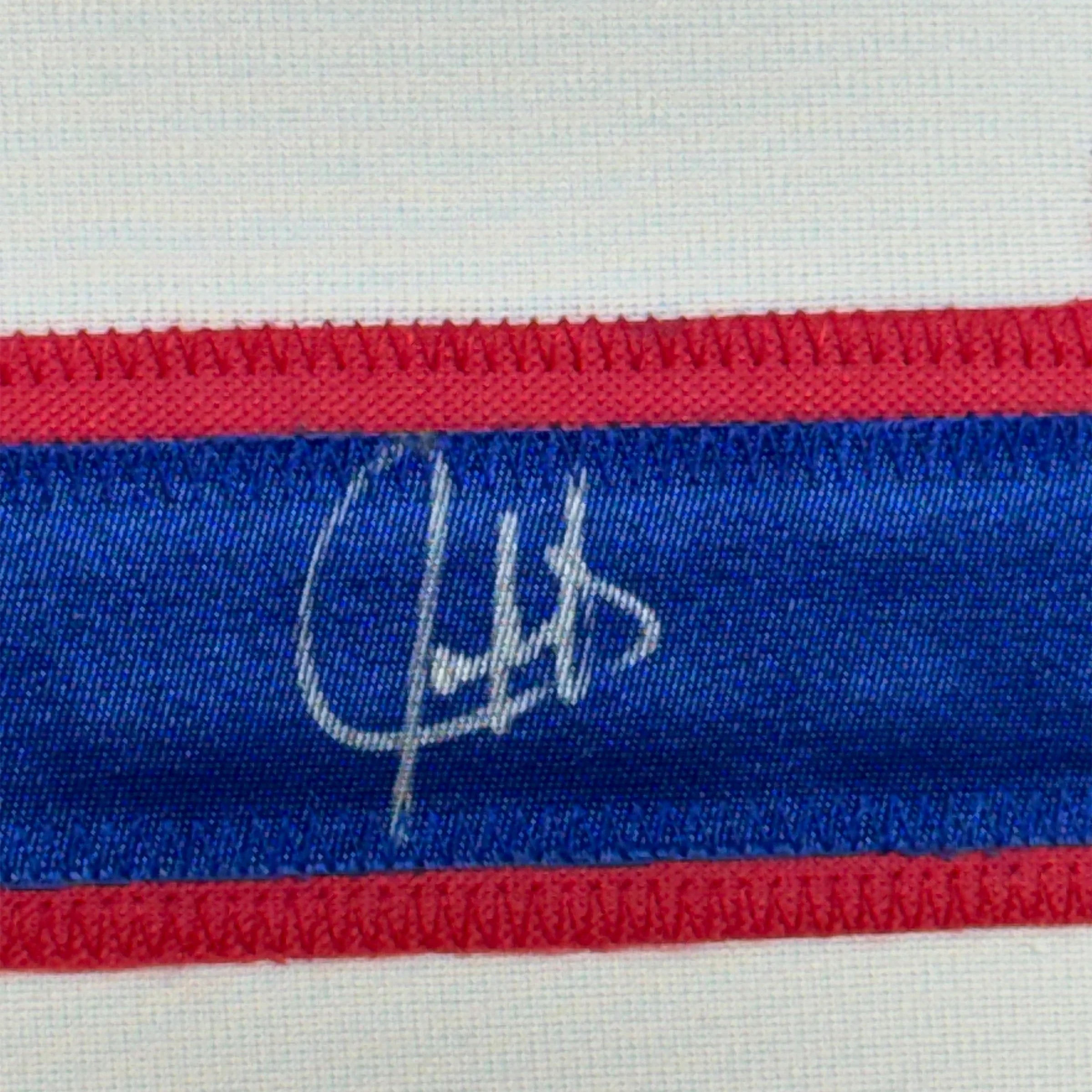Framed Autographed/Signed Juan Gonzalez 35x39 Texas White Baseball Jersey JSA COA - Image 2