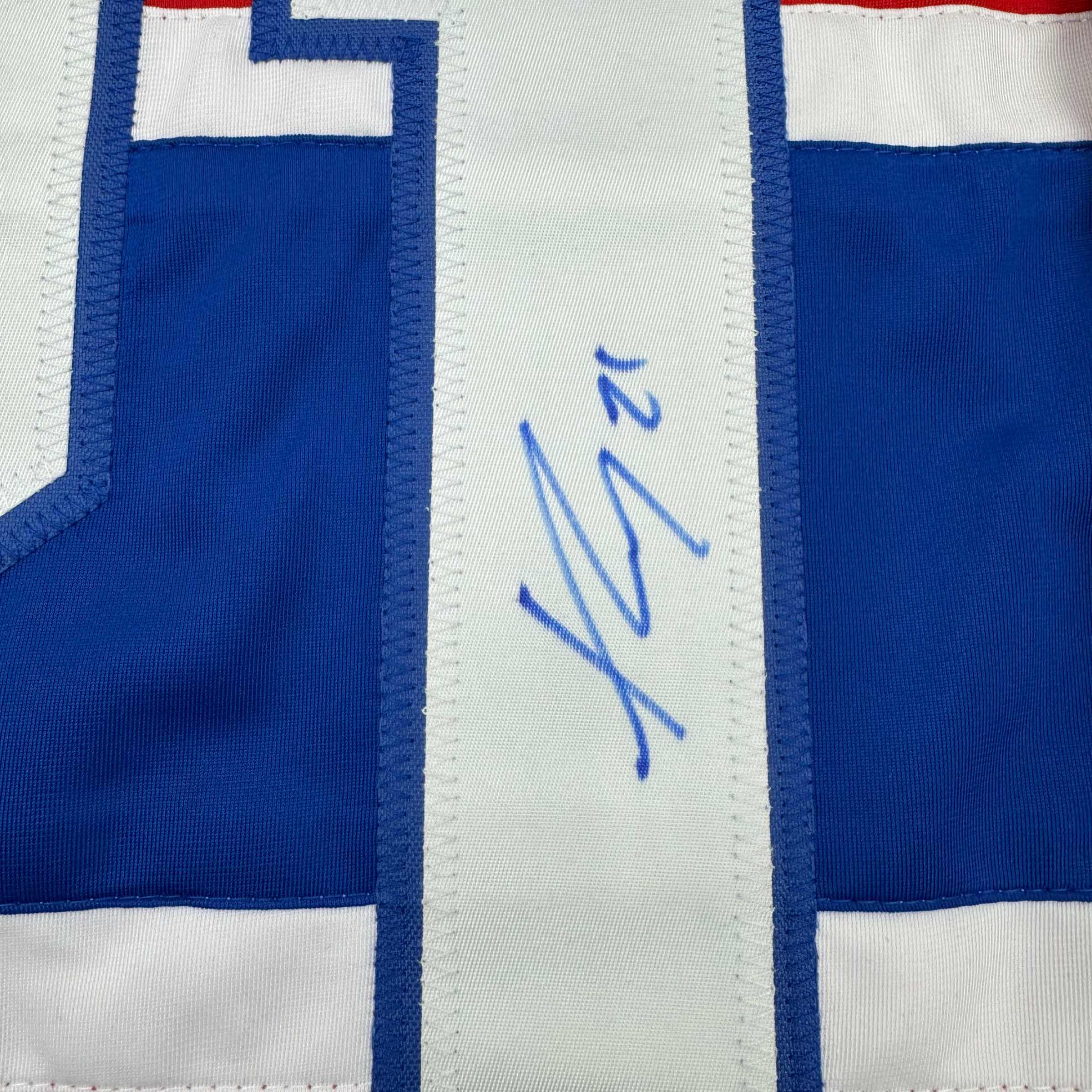 Framed Autographed/Signed Kaiden Guhle 35x39 Montreal Red Hockey Jersey JSA COA - Image 2