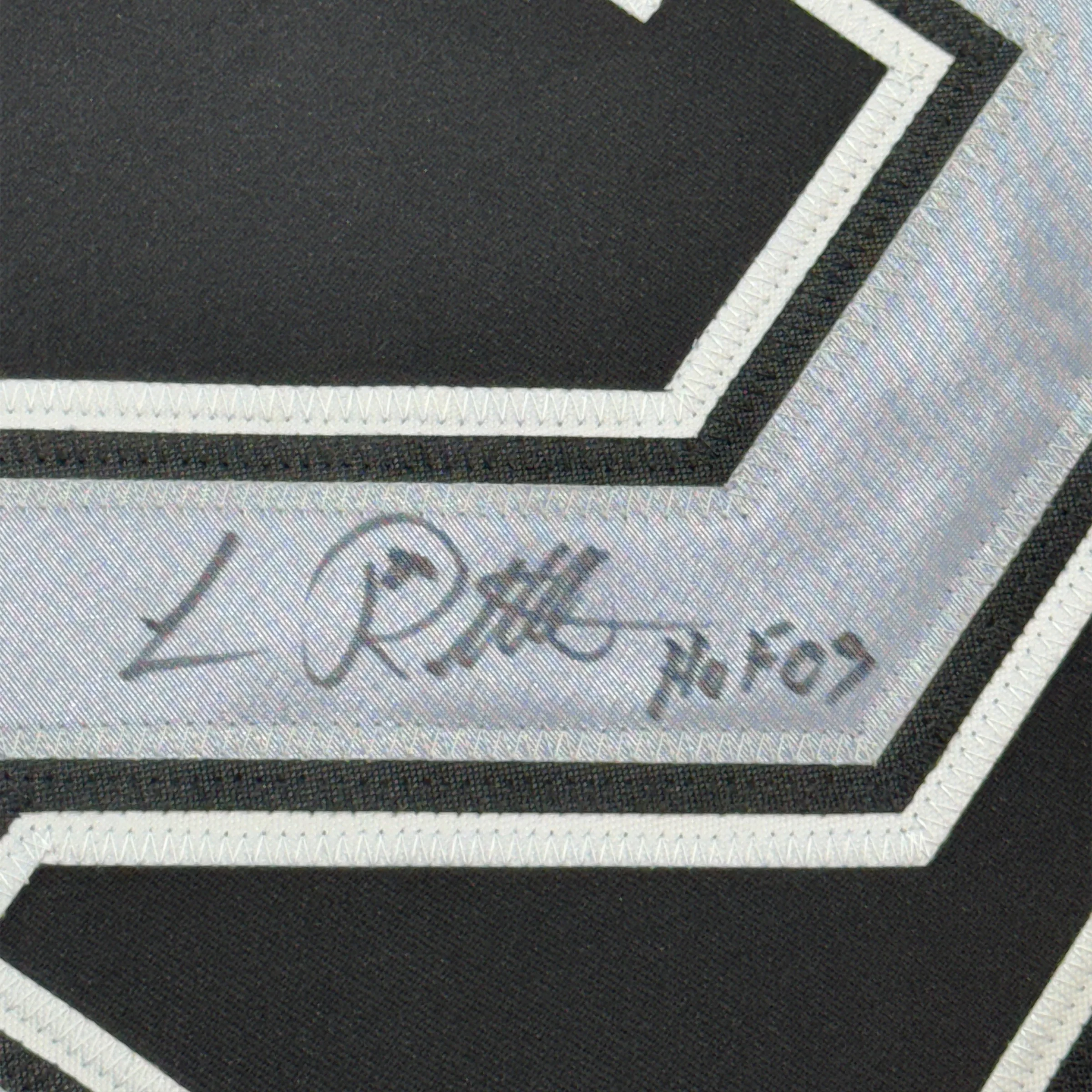 Framed Autographed/Signed Luc Robitaille HOF 09 35x39 Los Angeles LA Black Hockey Jersey JSA COA - Image 2