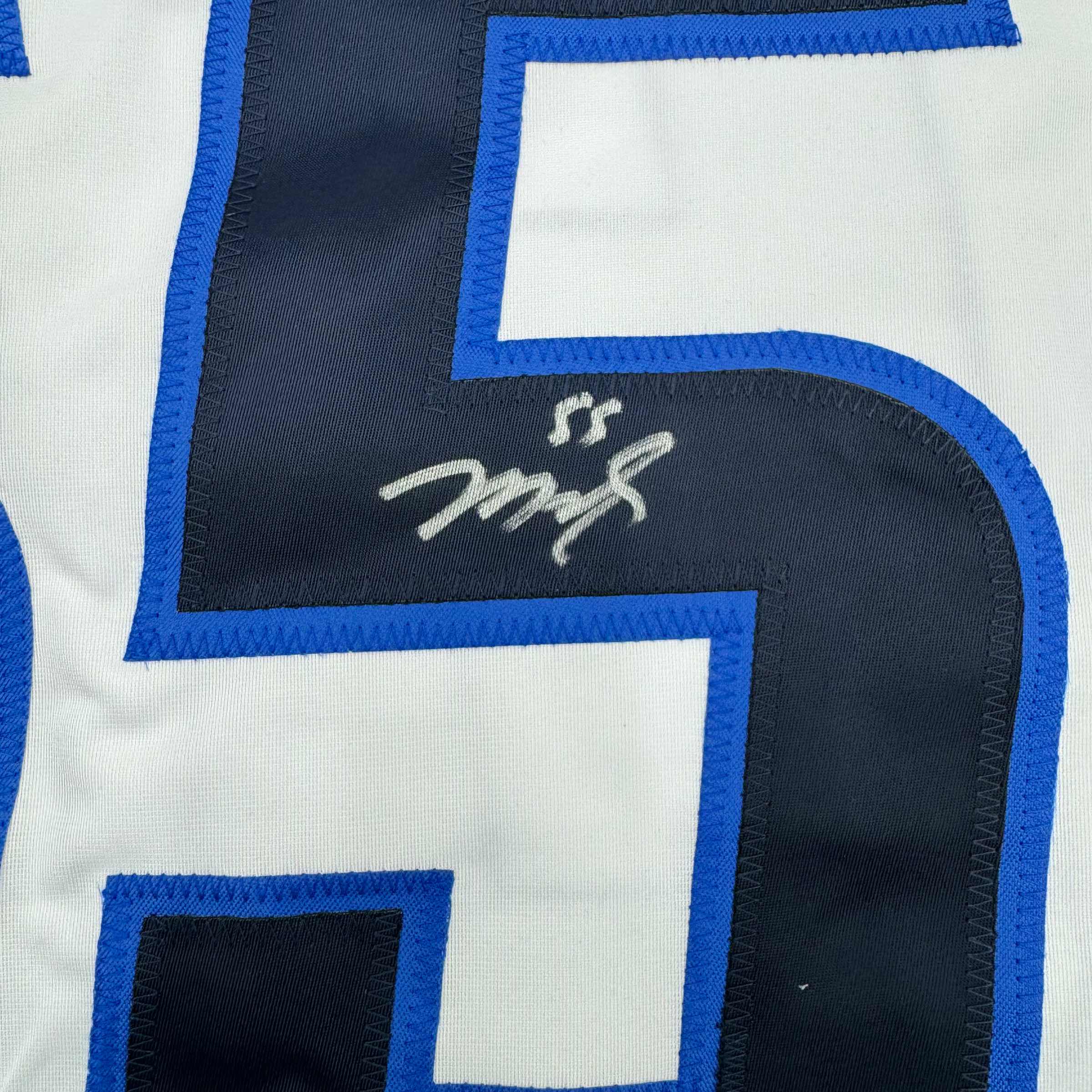 Framed Autographed/Signed Mark Scheifele 35x39 Winnipeg White Hockey Jersey JSA COA - Image 2