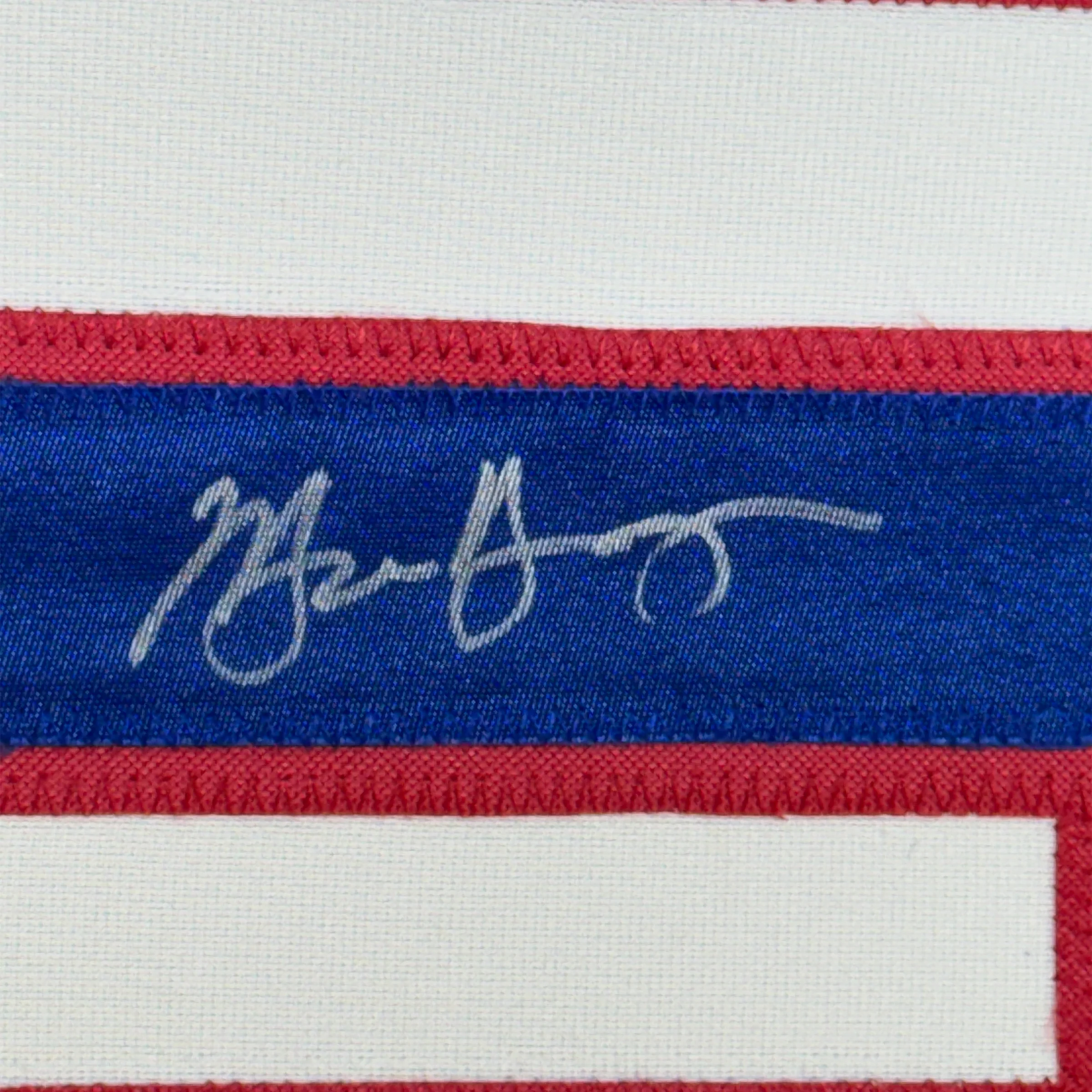 Framed Autographed/Signed Michael Young 35x39 Texas White Baseball Jersey JSA COA - Image 2