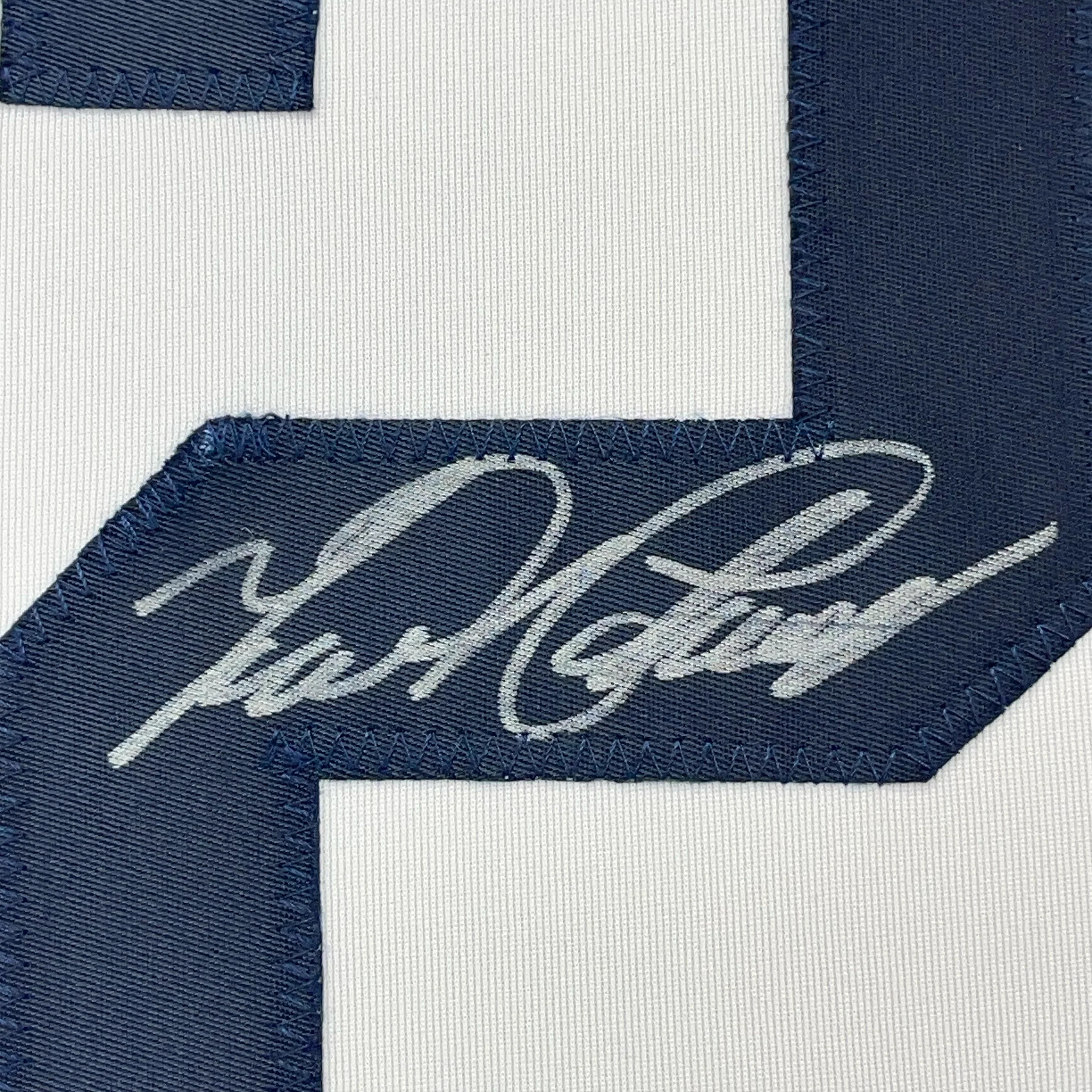 Framed Autographed/Signed Miguel Cabrera 35x39 Detroit White Baseball Jersey JSA COA - Image 2