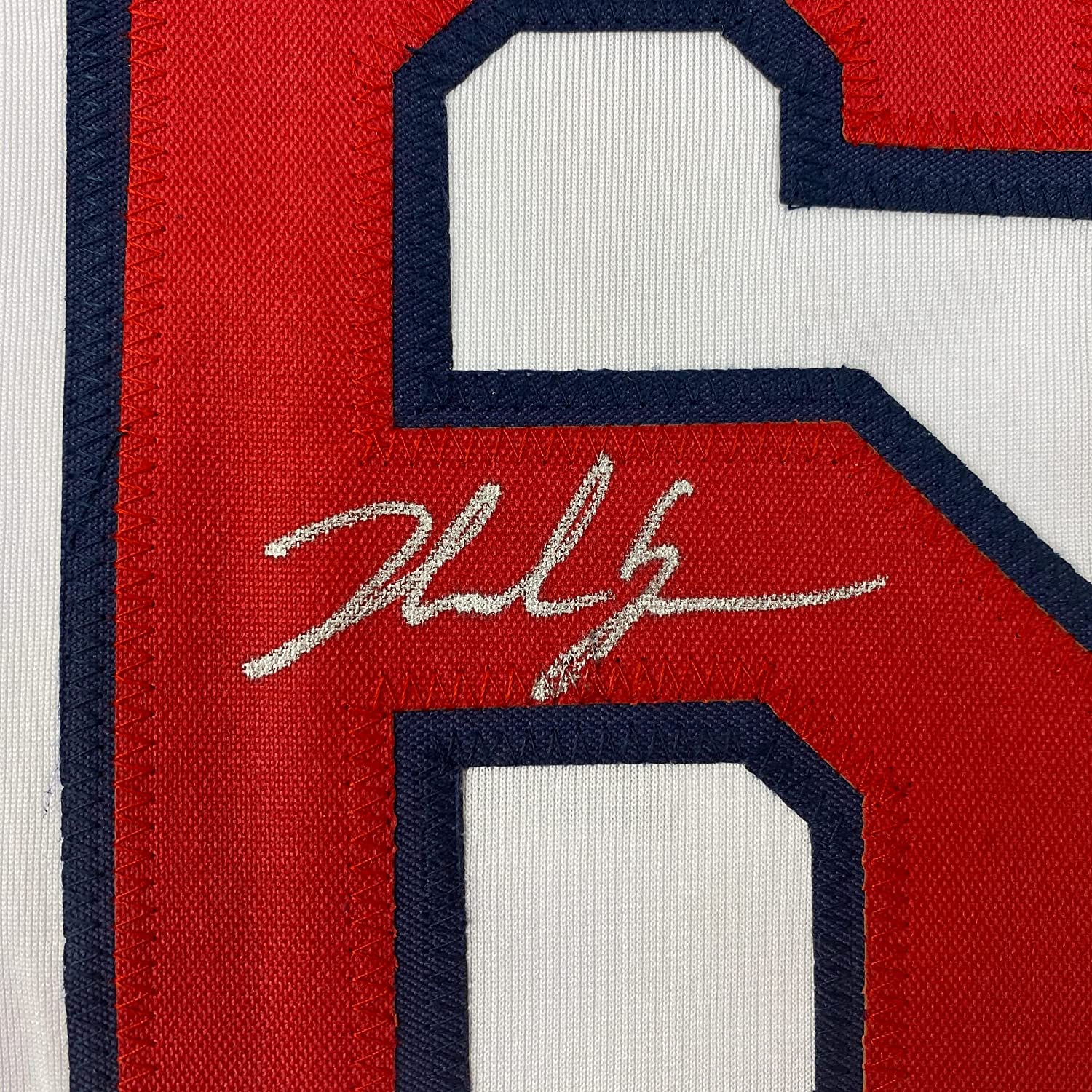 Framed Autographed/Signed Nolan Gorman 35x39 St. Louis White Baseball Jersey JSA COA - Image 2