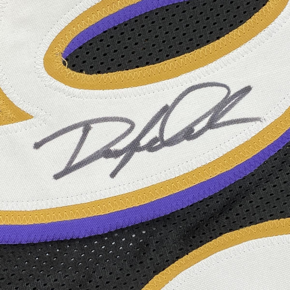 Framed Autographed/Signed Odafe Oweh 35x39 Baltimore Black Football Jersey JSA COA - Image 2