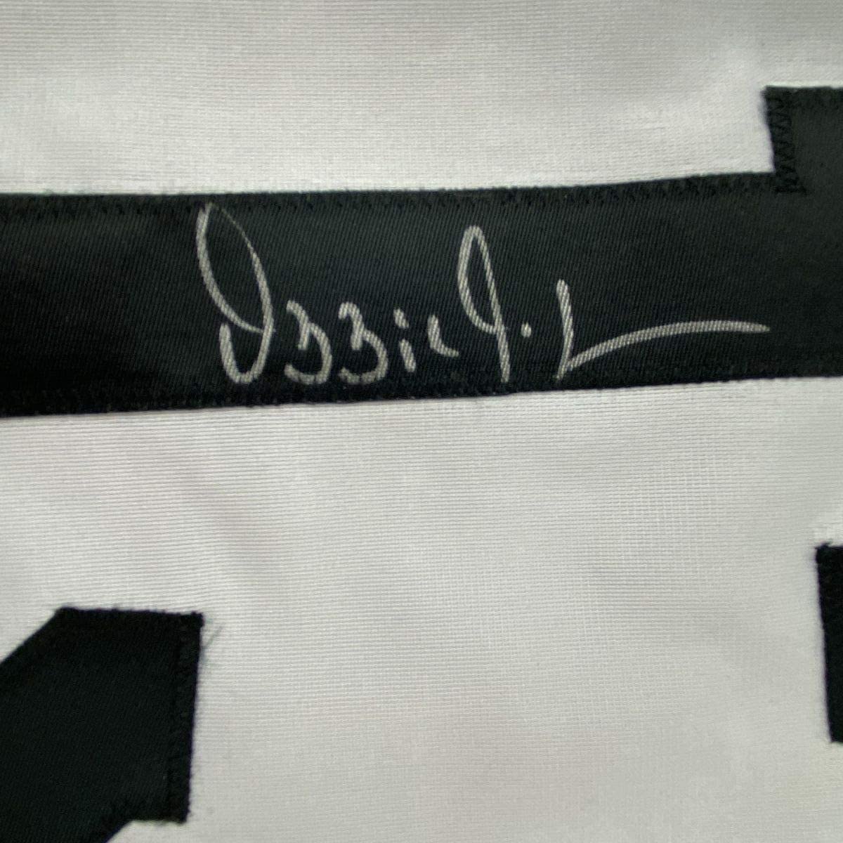 Framed Autographed/Signed Ozzie Guillen 35x39 Chicago Retro White Baseball Jersey JSA COA - Image 2