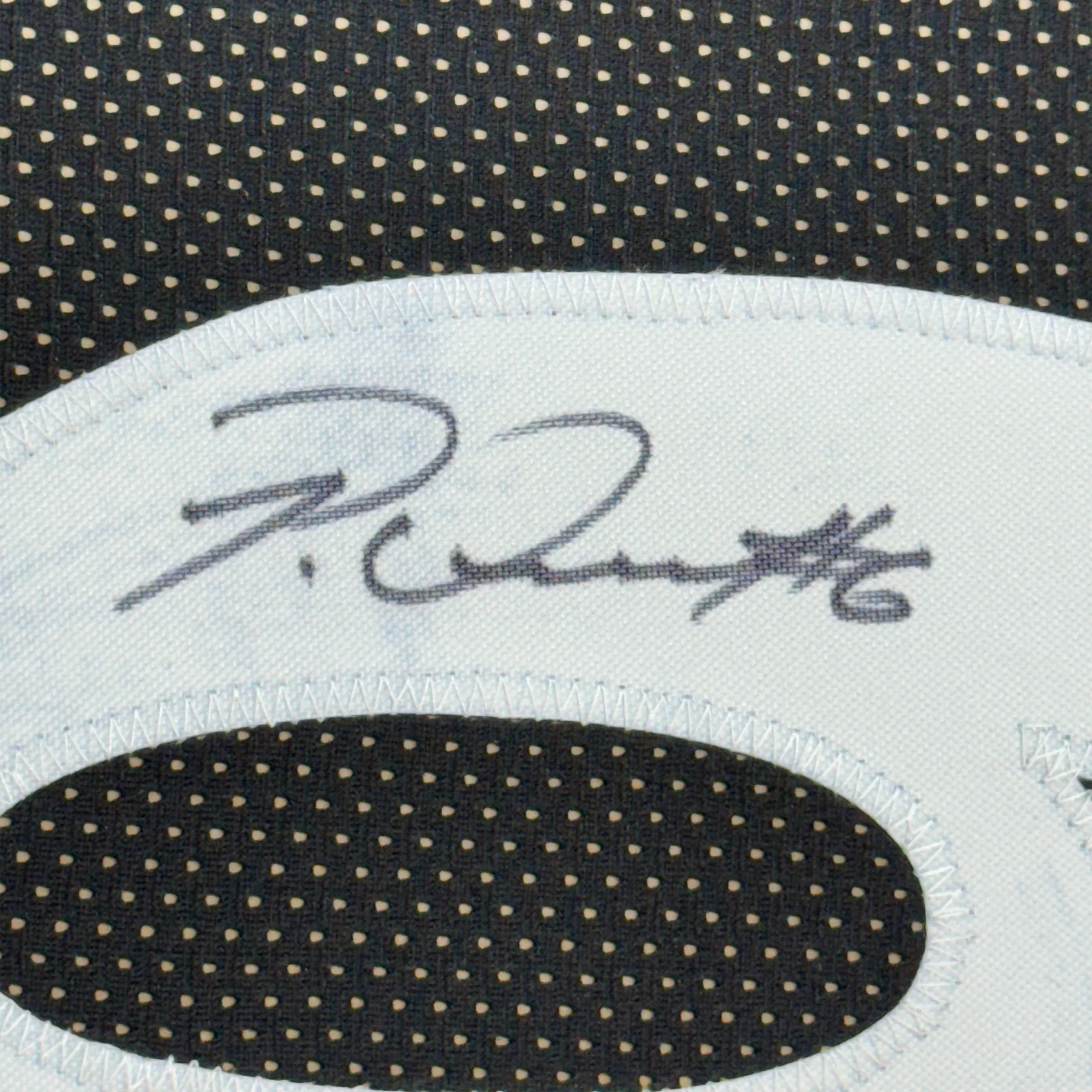 Framed Autographed/Signed Patrick Queen 35x39 Pittsburgh Black Football Jersey JSA COA - Image 2