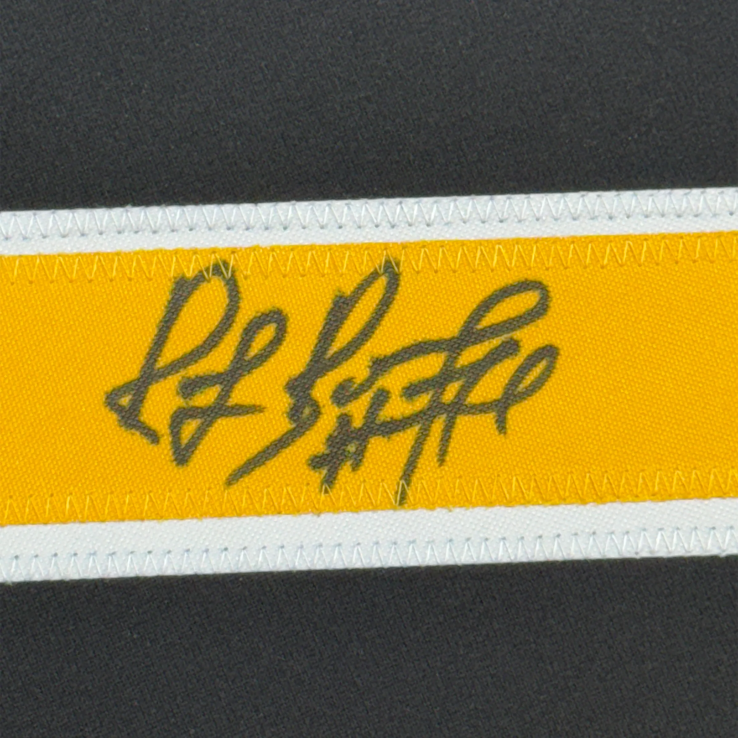 Framed Autographed/Signed Ray Bourque 35x39 Boston Black Hockey Jersey JSA COA - Image 2