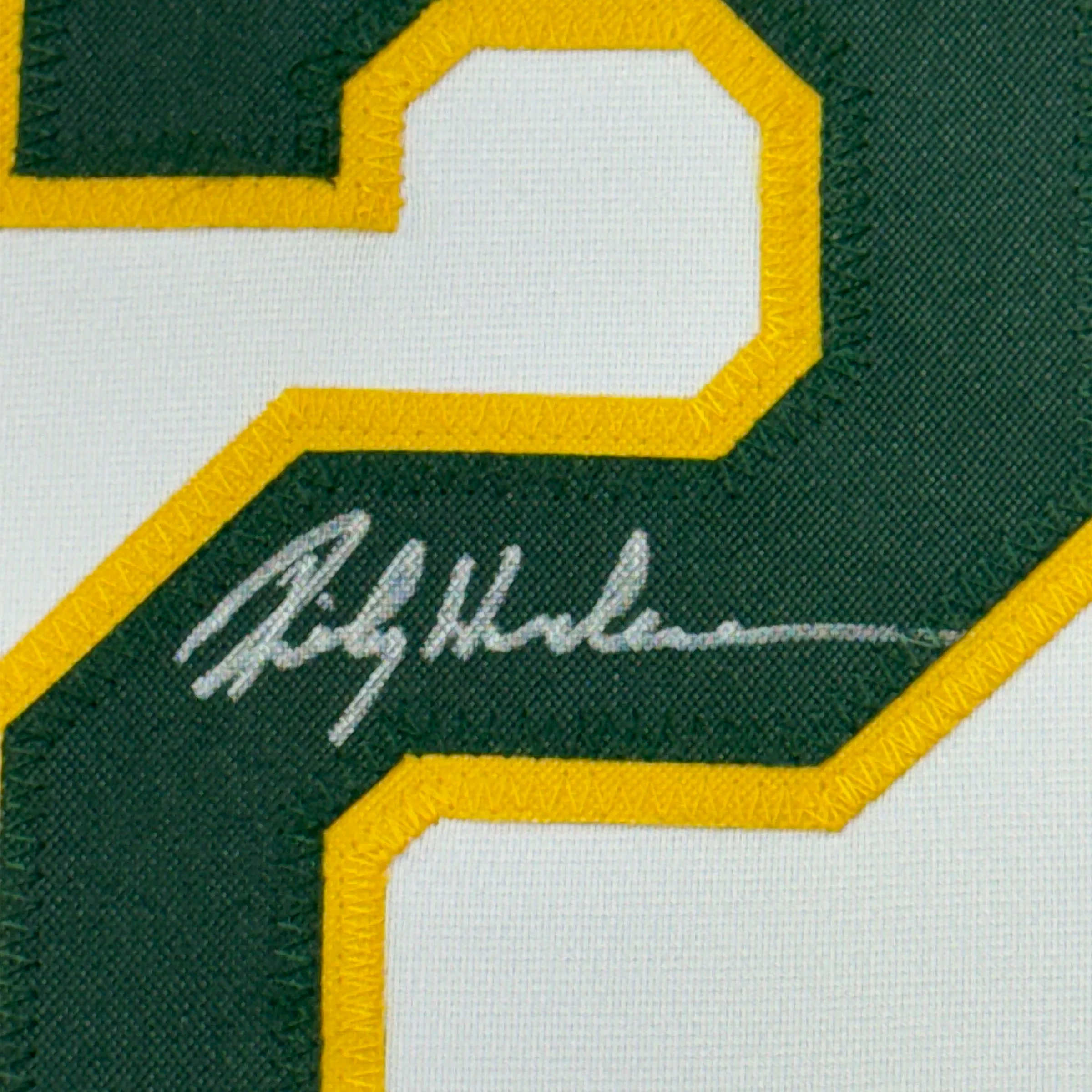 Framed Autographed/Signed Rickey Henderson 35x39 Oakland White Baseball Jersey Beckett BAS COA - Image 2