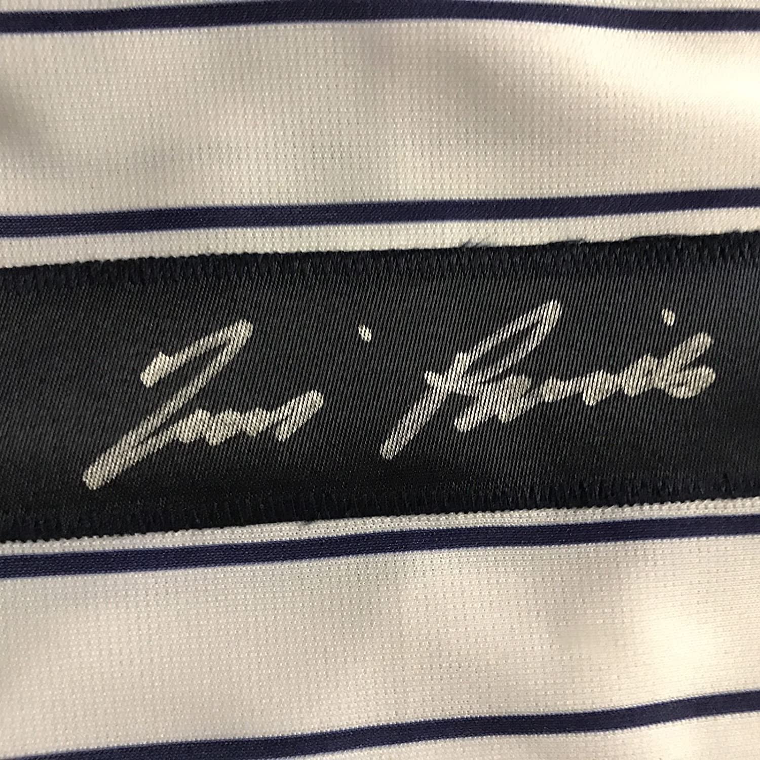 Framed Autographed/Signed Tim Raines 35x39 New York Pinstripe Baseball Jersey JSA COA - Image 2