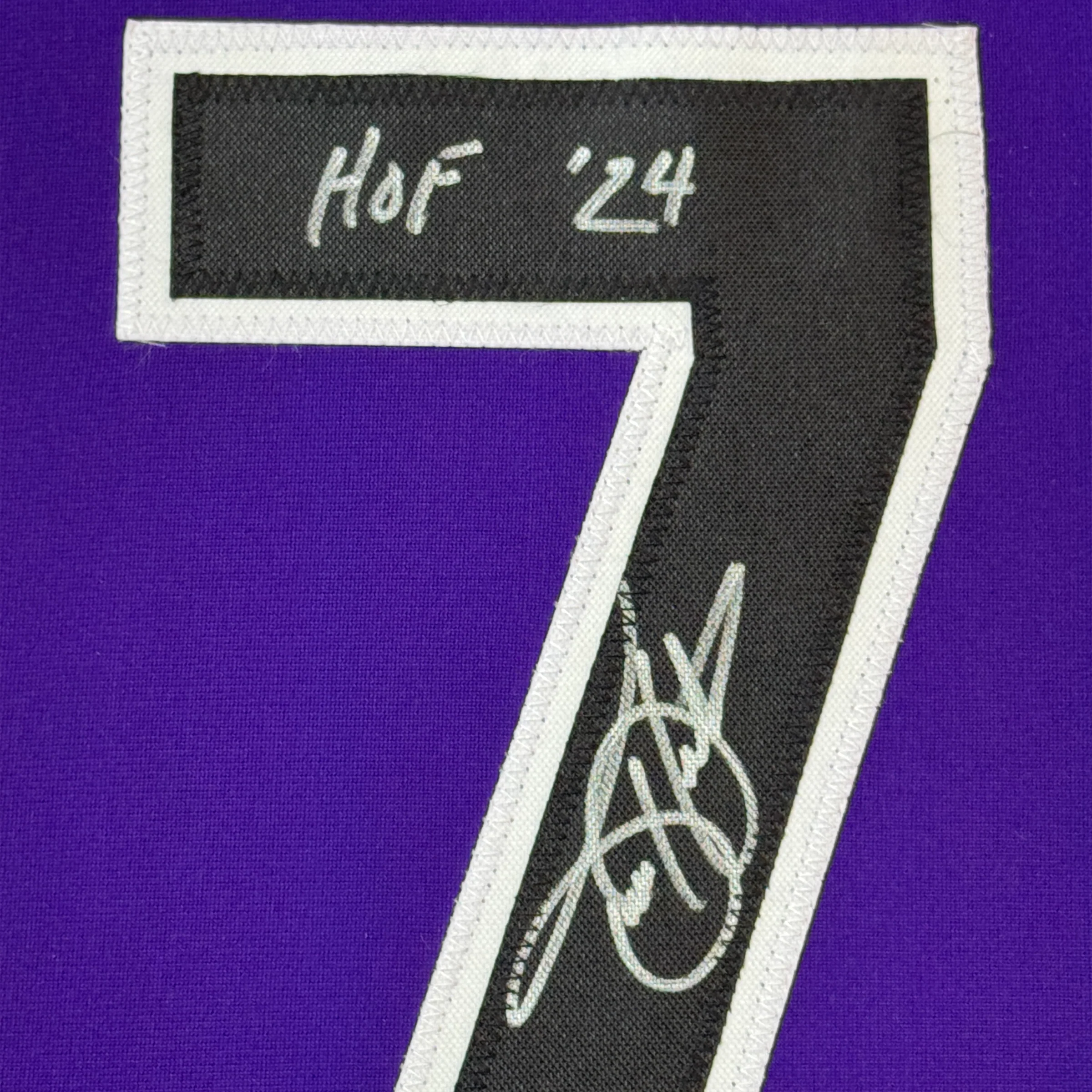 Framed Autographed/Signed Todd Helton HOF 24 35x39 Colorado Purple Baseball Jersey Tristar COA - Image 2