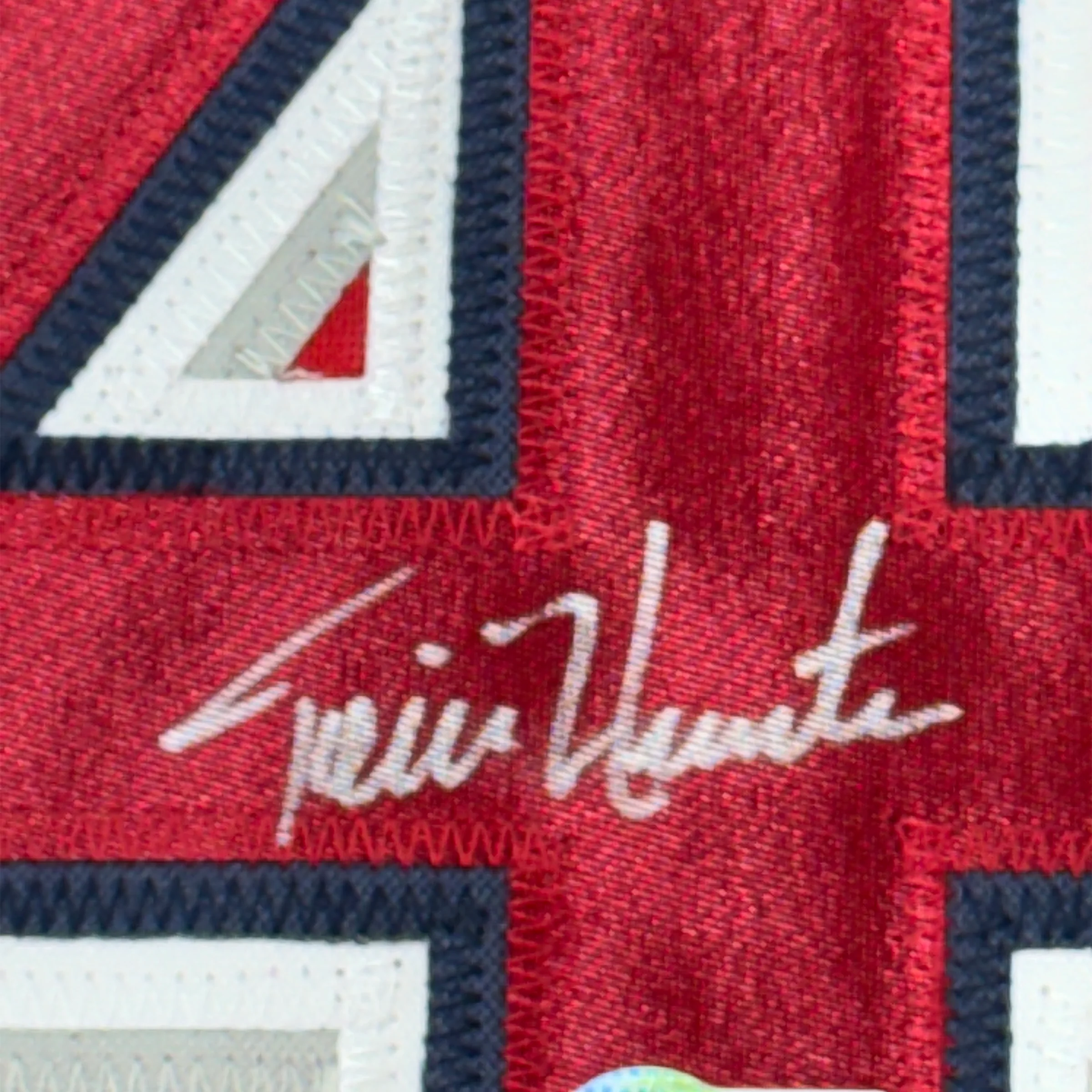 Framed Autographed/Signed Torii Hunter 35x39 Los Angeles Anaheim Red Baseball Jersey Beckett BAS COA - Image 2