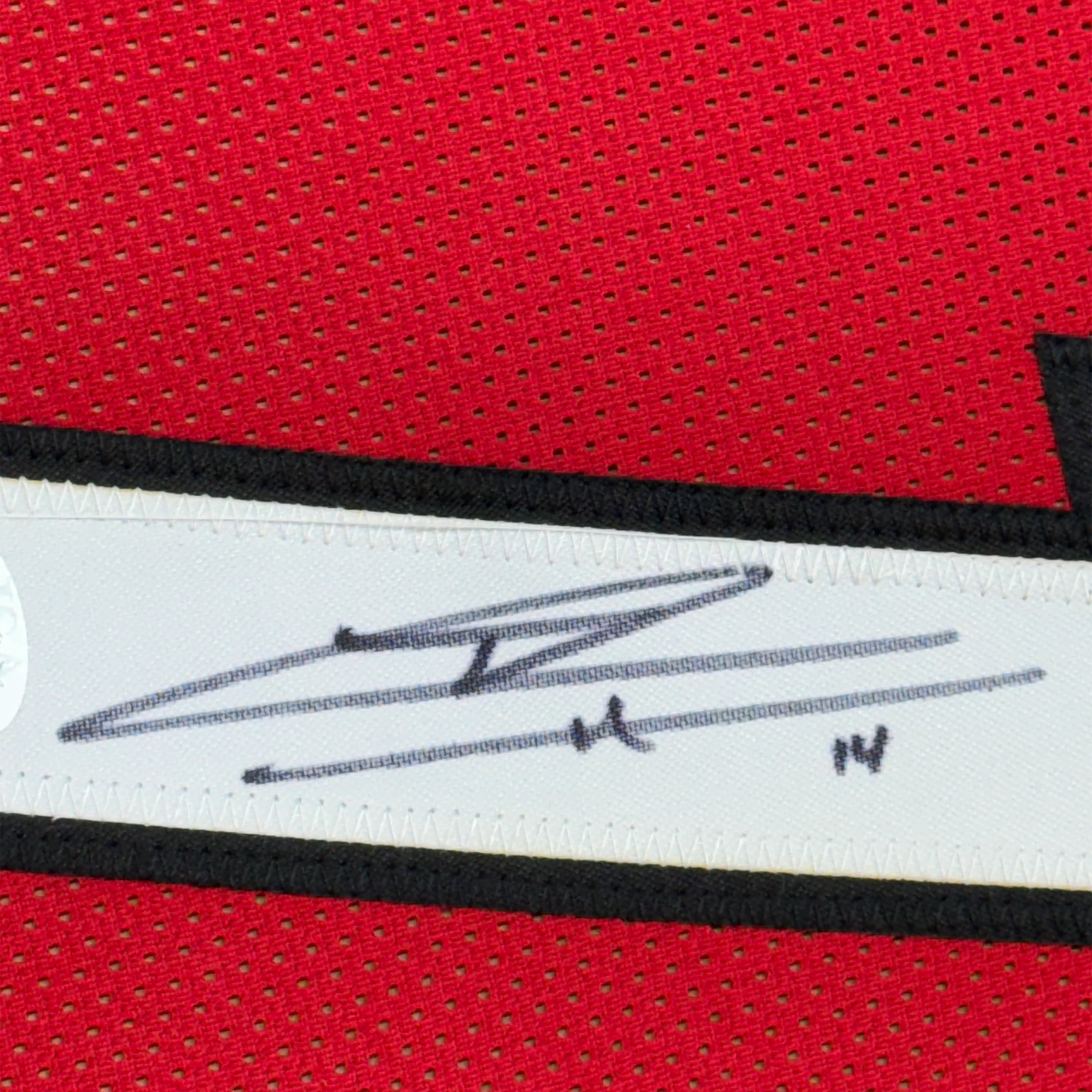 Framed Autographed/Signed Tyler Herro 35x39 Miami Red Basketball Jersey JSA COA - Image 2