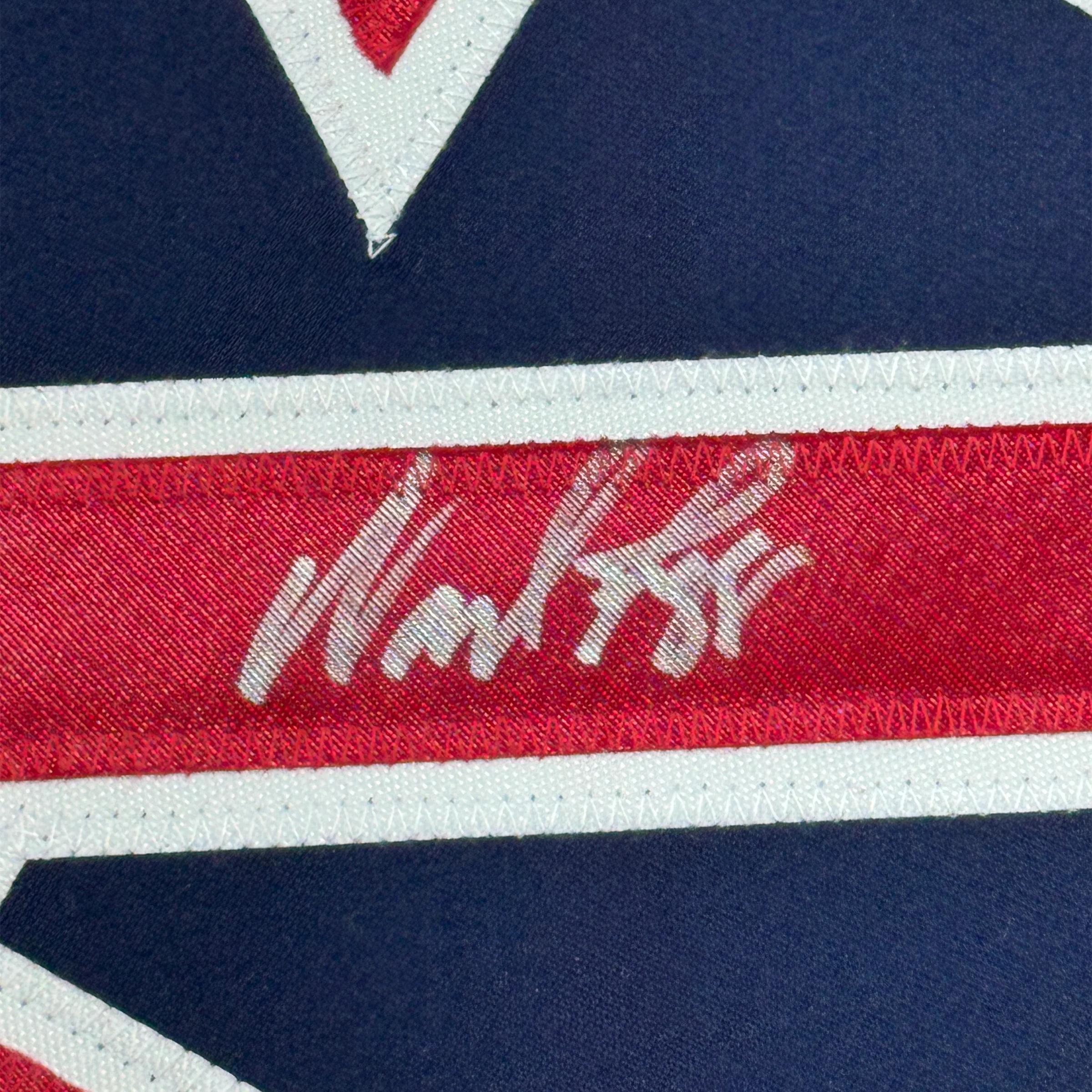 Framed Autographed/Signed Wade Boggs 35x39 Boston Blue Baseball Jersey Beckett BAS COA - Image 2