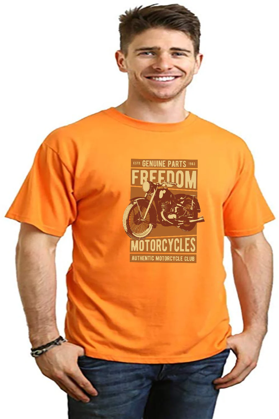 Freedom Motorcycles Men's Bamboo Viscose/Organic Cotton Short Sleeve Graphic T-Shirt - Image 12